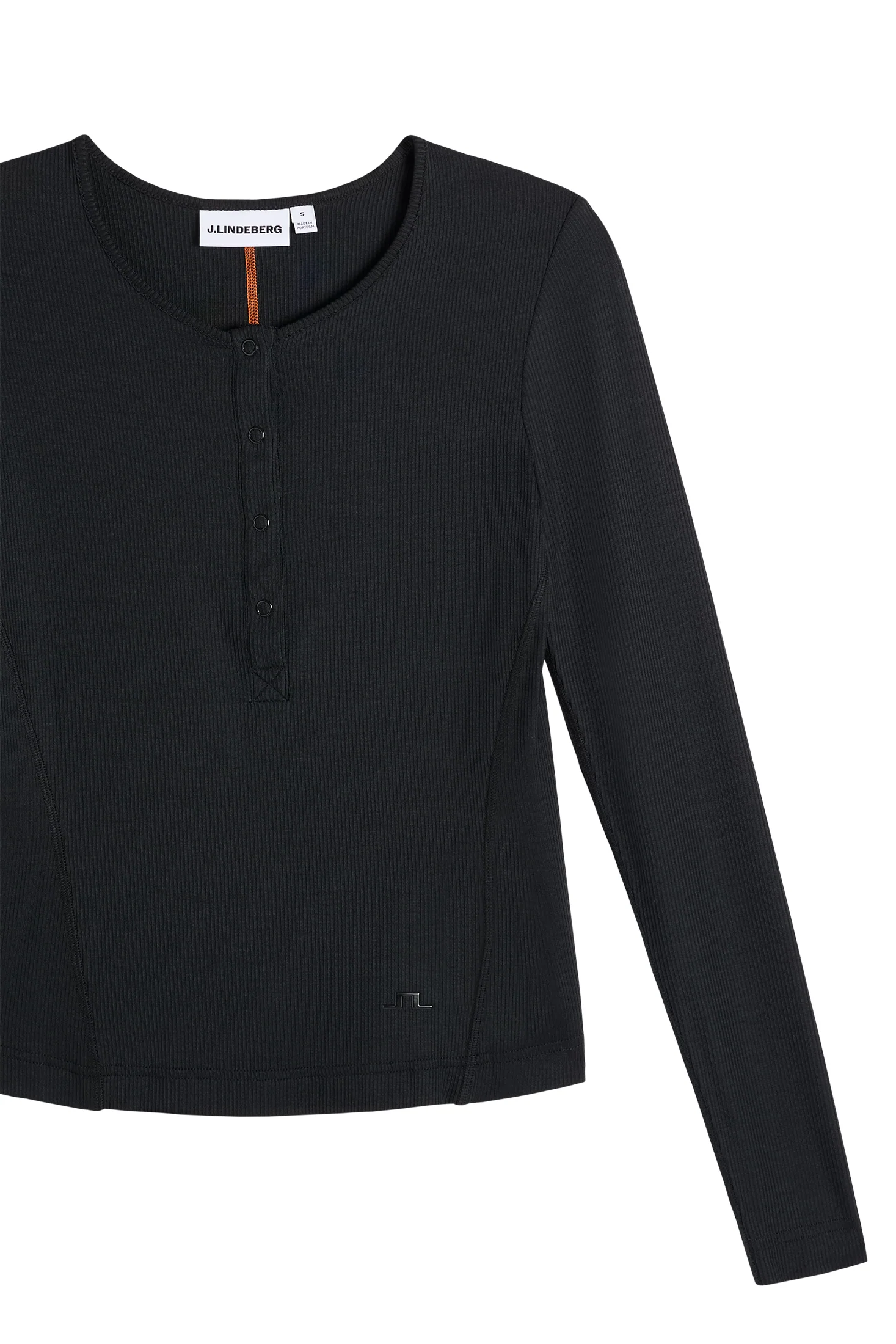Sanna Rib Henley LS / Black - Image 7