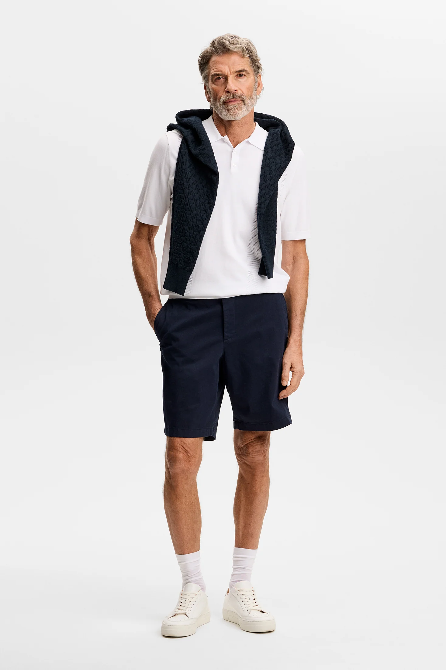 Shane Cotton Stretch Shorts / JL Navy - Image 5