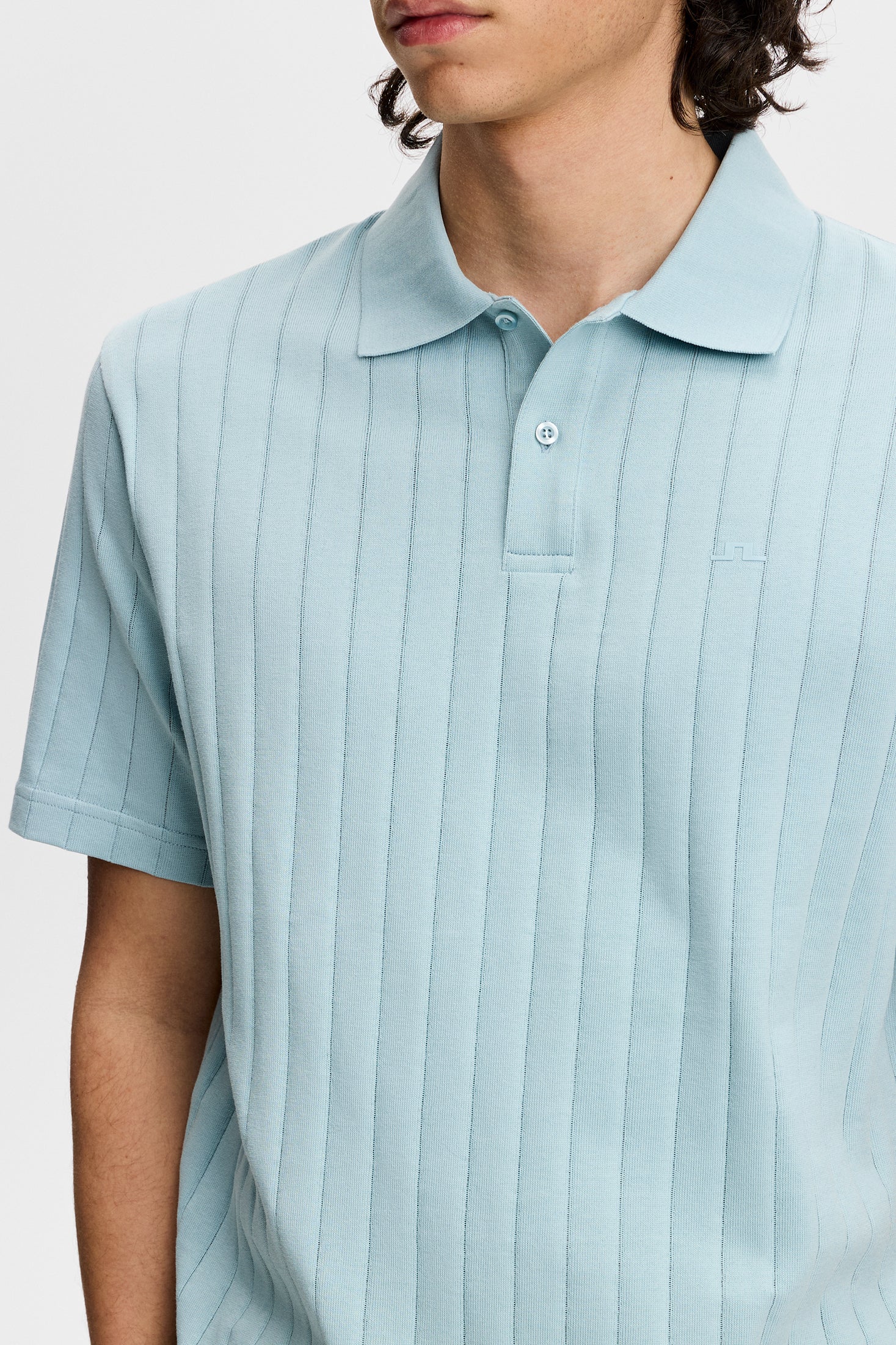 Simon Stripe Polo / Forget-Me-Not - Image 6