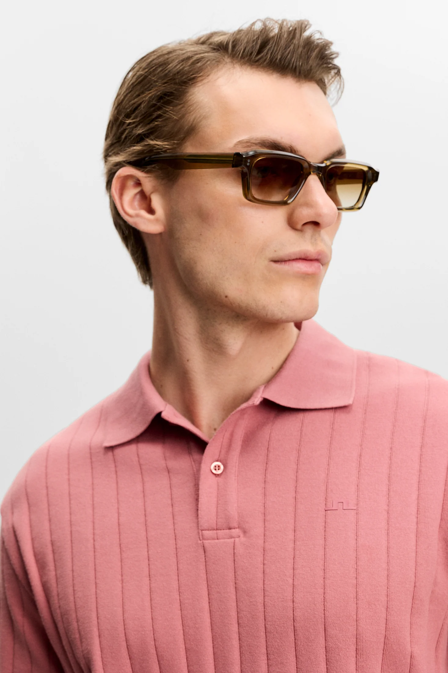 Simon Stripe Polo / Withered Rose - Image 5