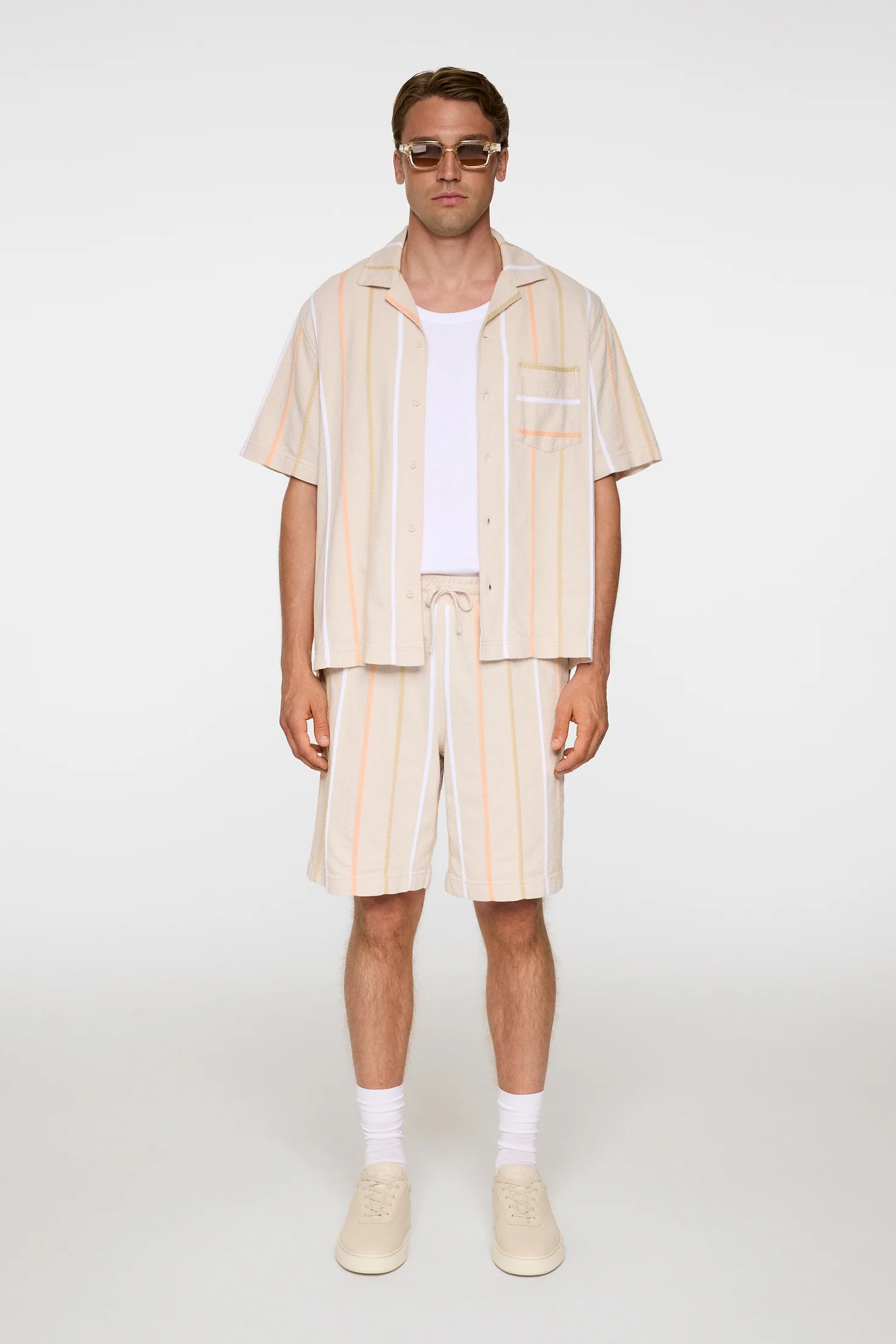 Simon Stripe Shorts / Moonbeam - Image 4