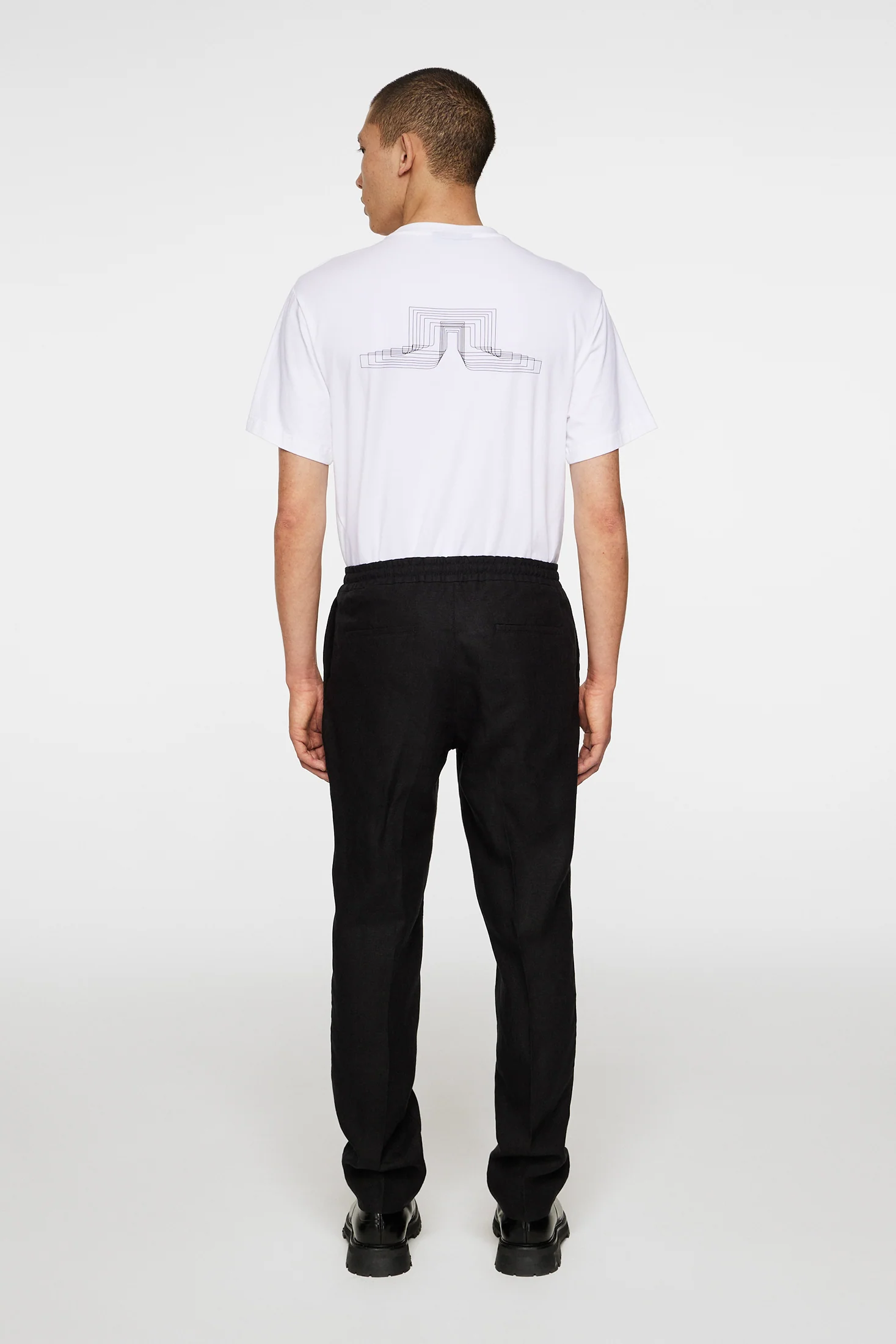 Soren Drape Linen Pants / Black - Image 3