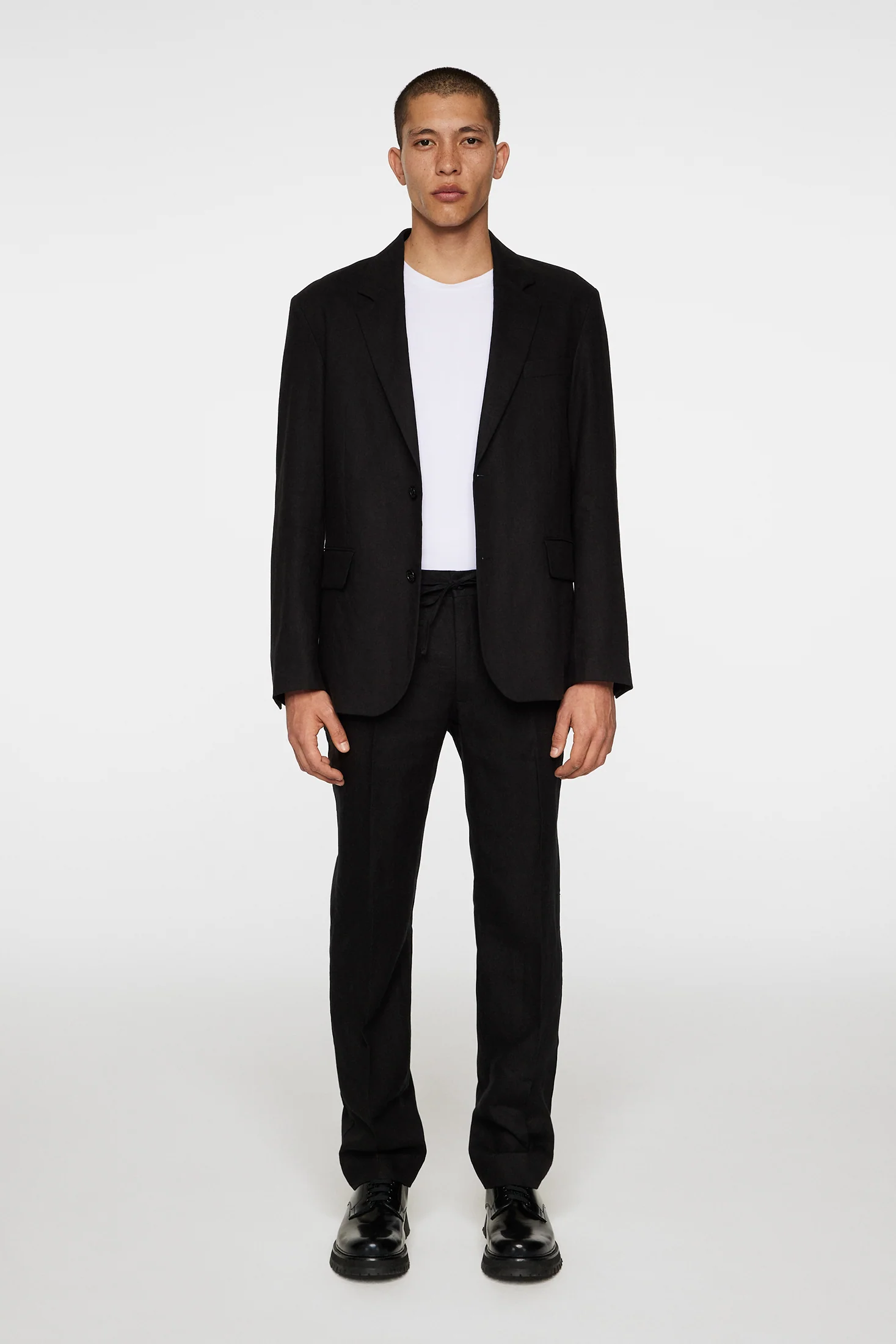 Soren Drape Linen Pants / Black - Image 4