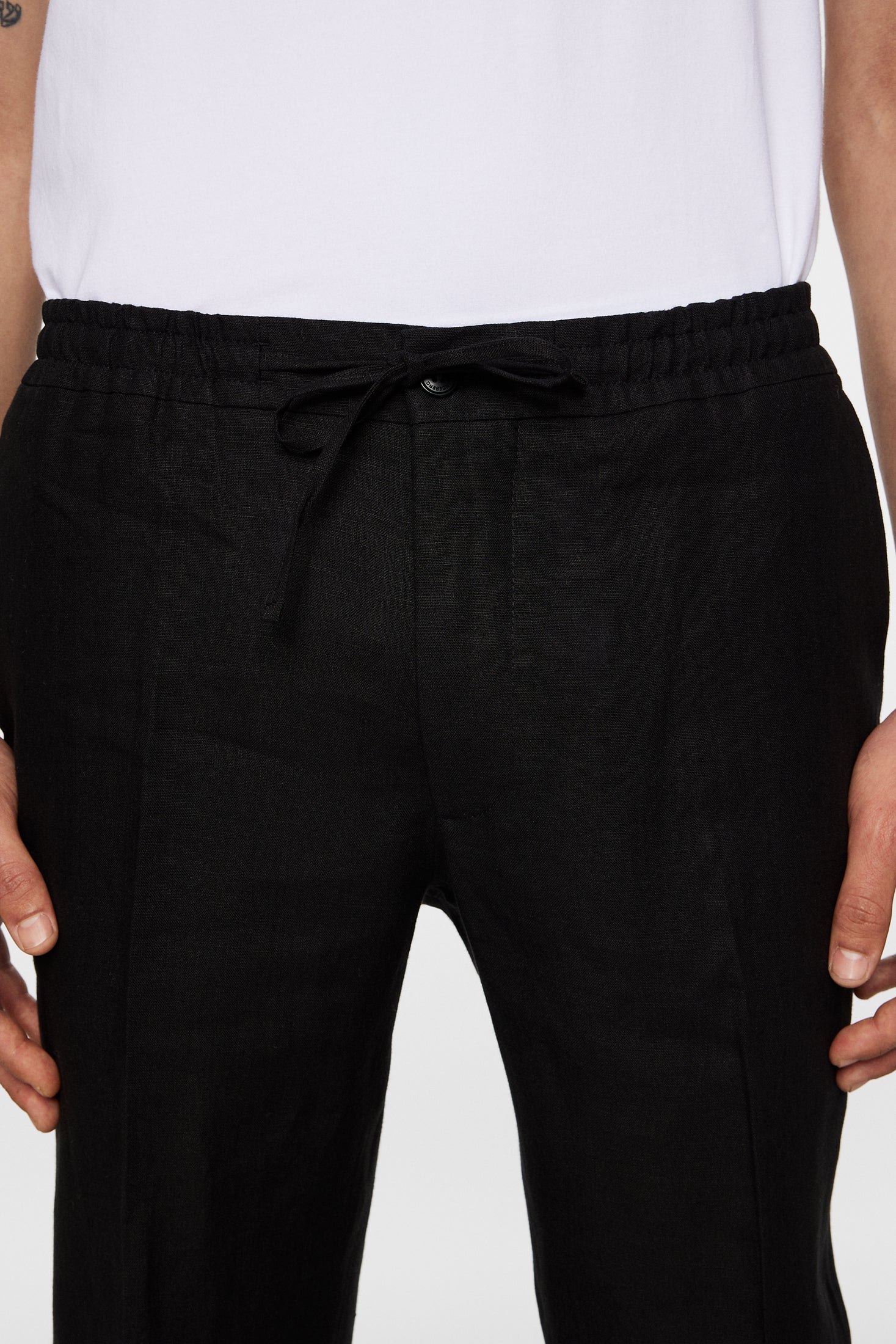 Soren Drape Linen Pants / Black - Image 5