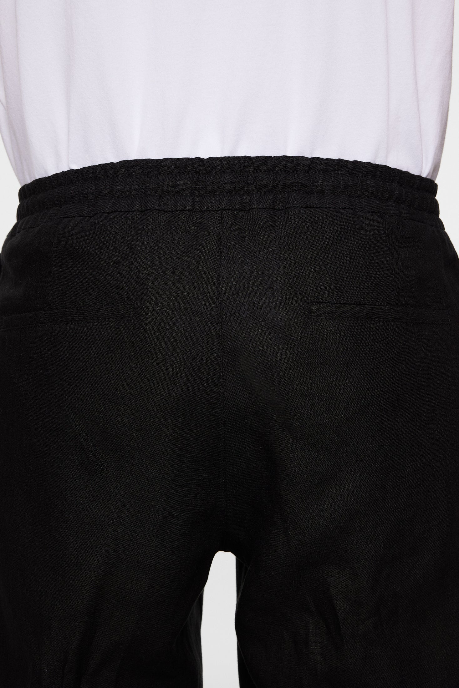 Soren Drape Linen Pants / Black - Image 6