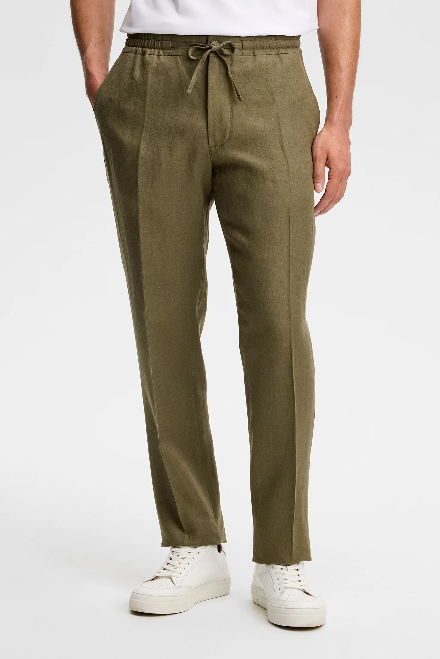 Soren Drape Linen Pants / Kalamata - Image 3