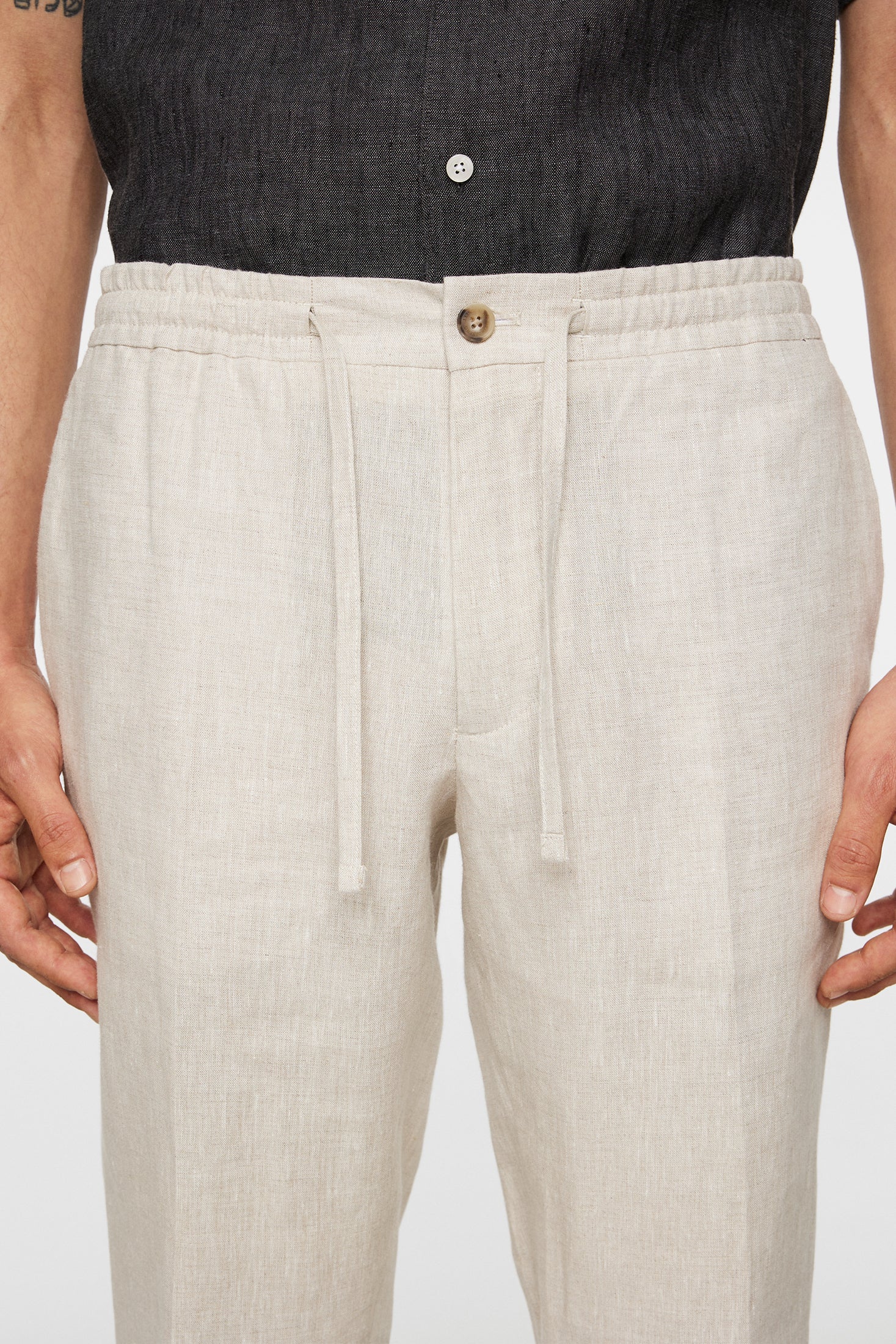 Soren Drape Linen Pants / Moonbeam - Image 5