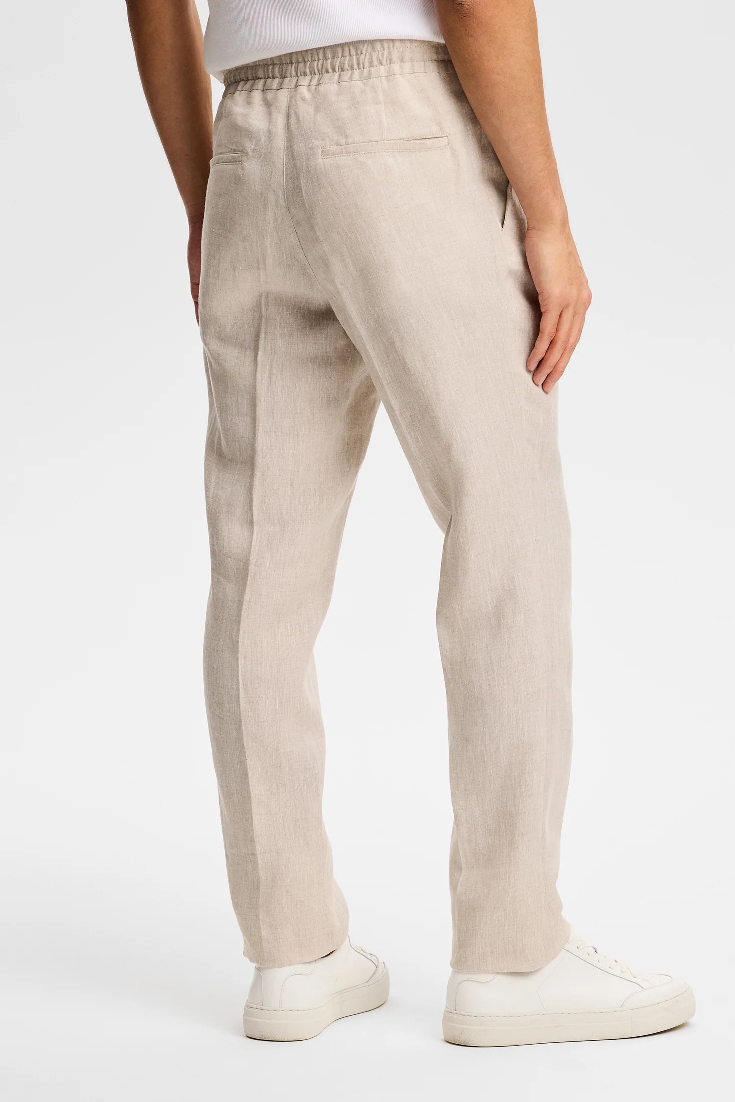 Soren Drape Linen Pants / Moonbeam - Image 3