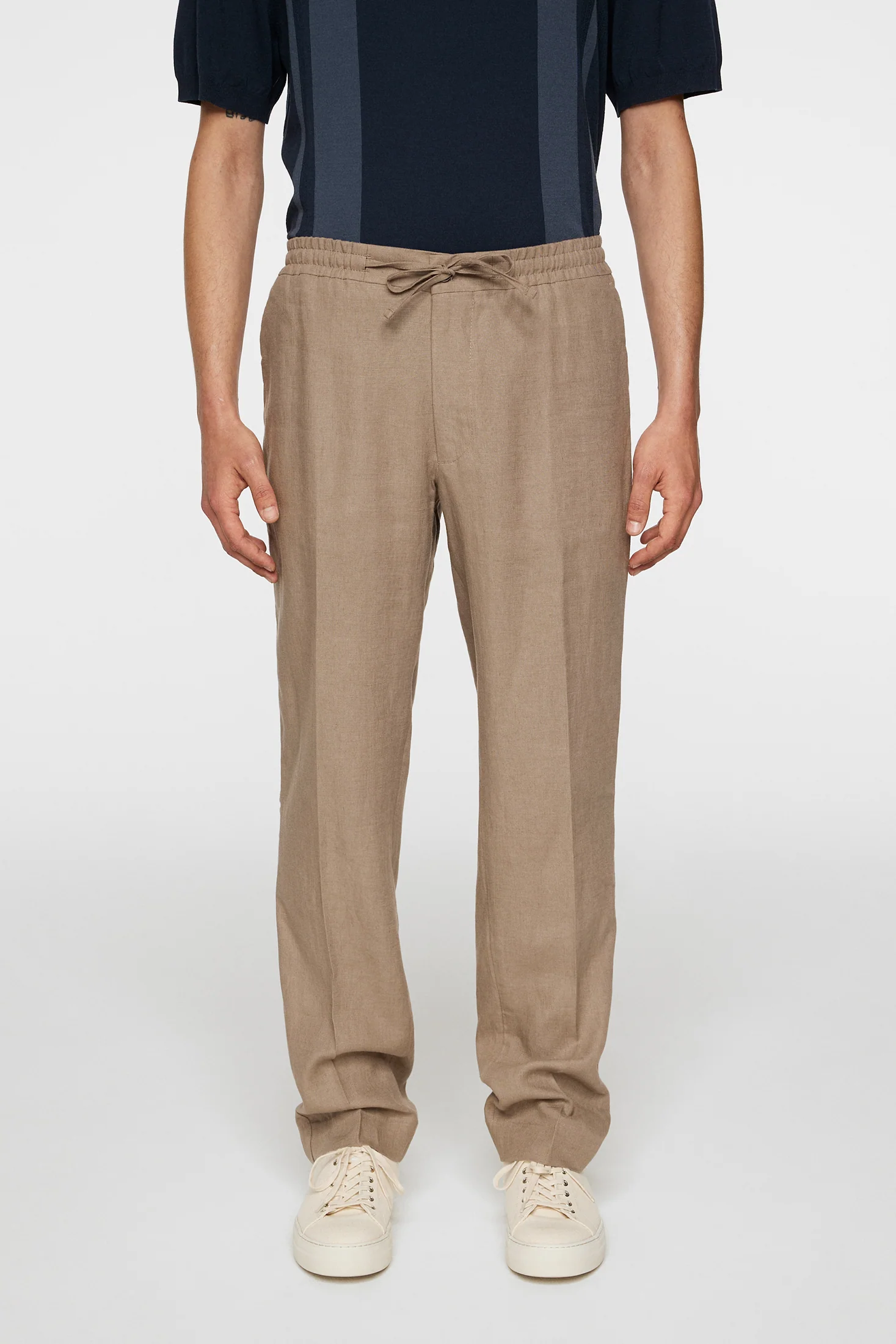 Soren Drape Linen Pants / Sepia Tint - Image 2