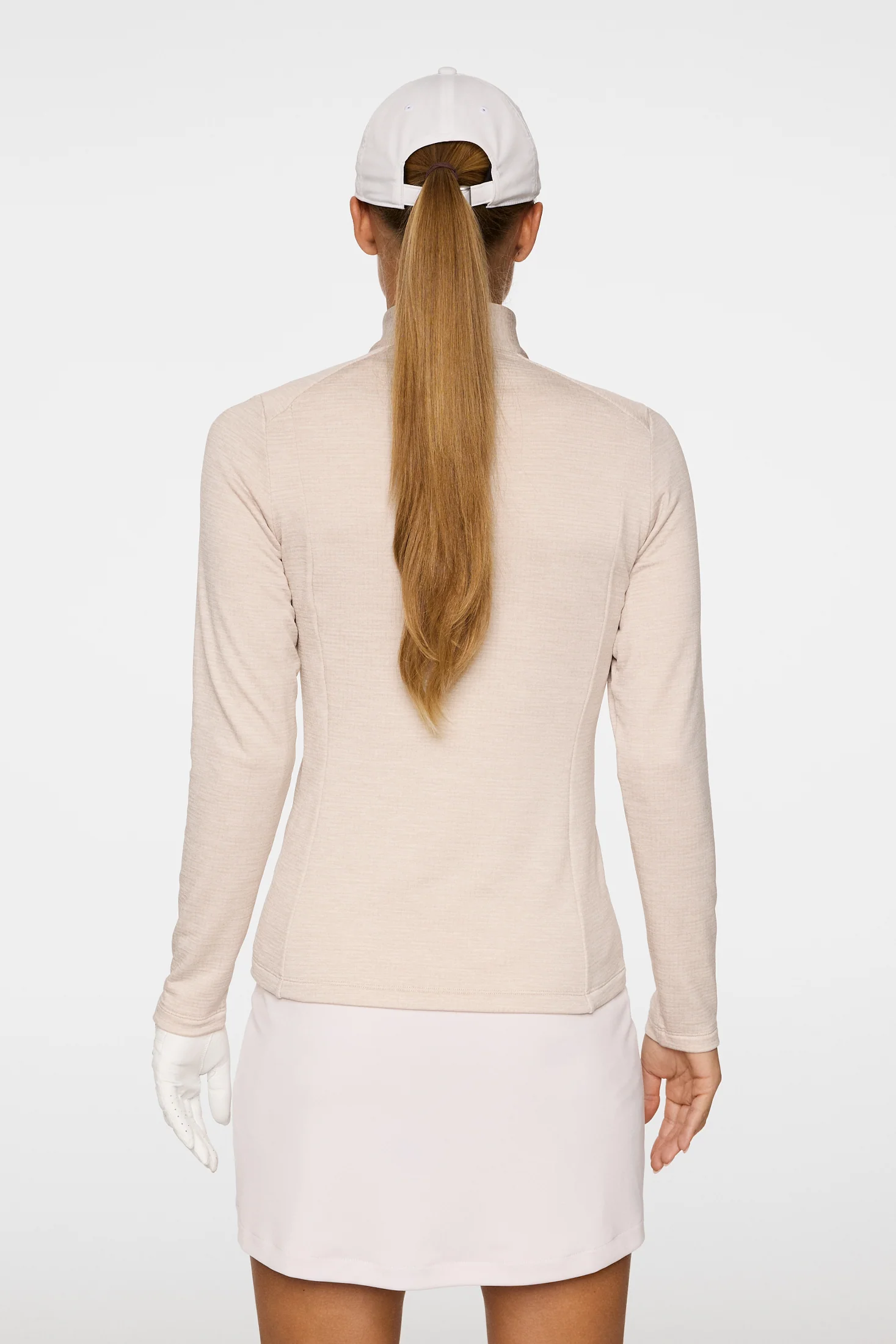 Steffi Quarter Zip Mid Layer / Beige Melange - Image 3