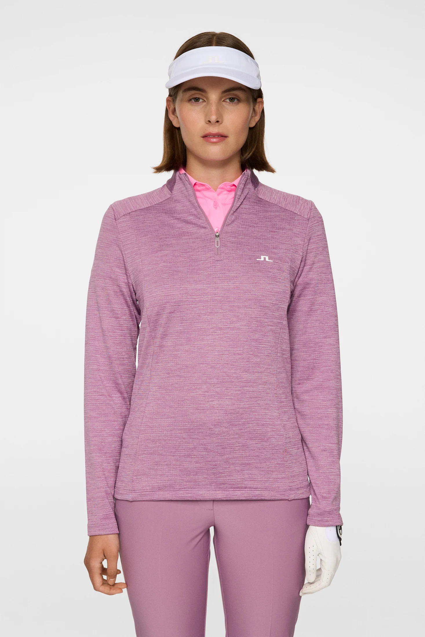Steffi Quarter Zip Mid Layer / Very Grape Melange - Image 2