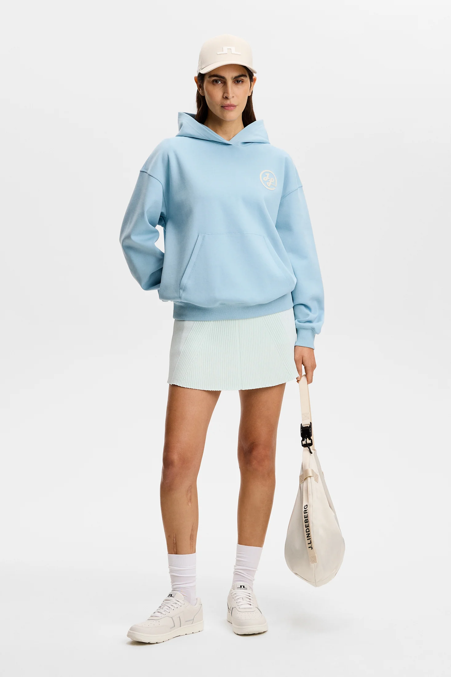 Tanya Contrast Rib Knit Skirt / Sky Light - Image 5