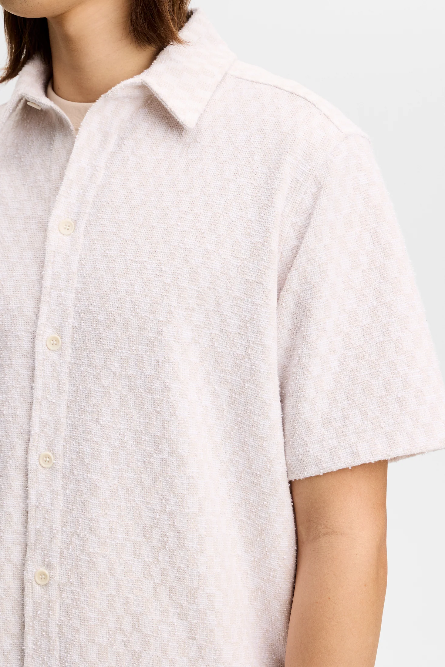 Torpa Jacquard Shirt / Moonbeam - Image 6