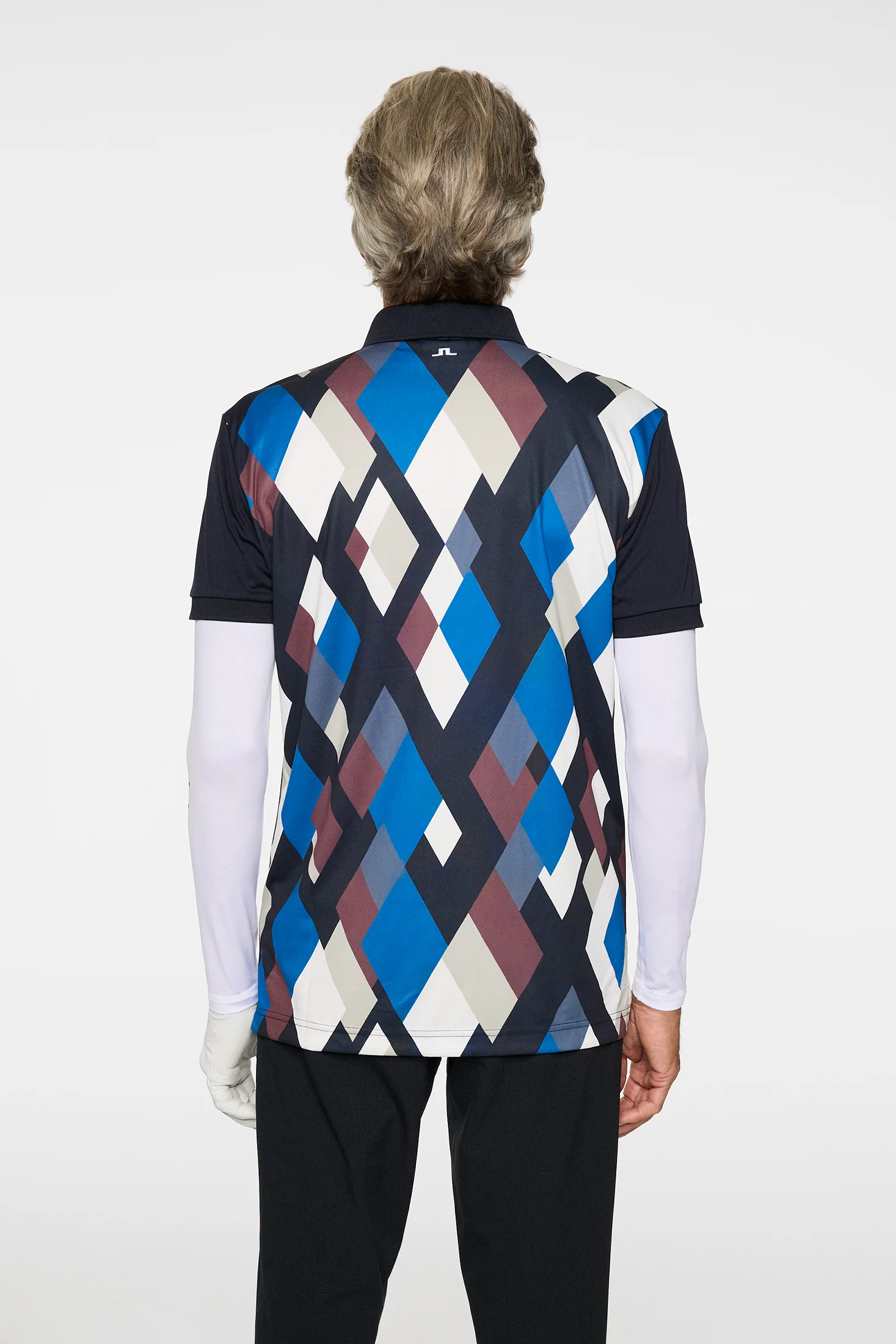 Tour Tech Print Polo / BOLD 1 - JL NAVY - Image 3