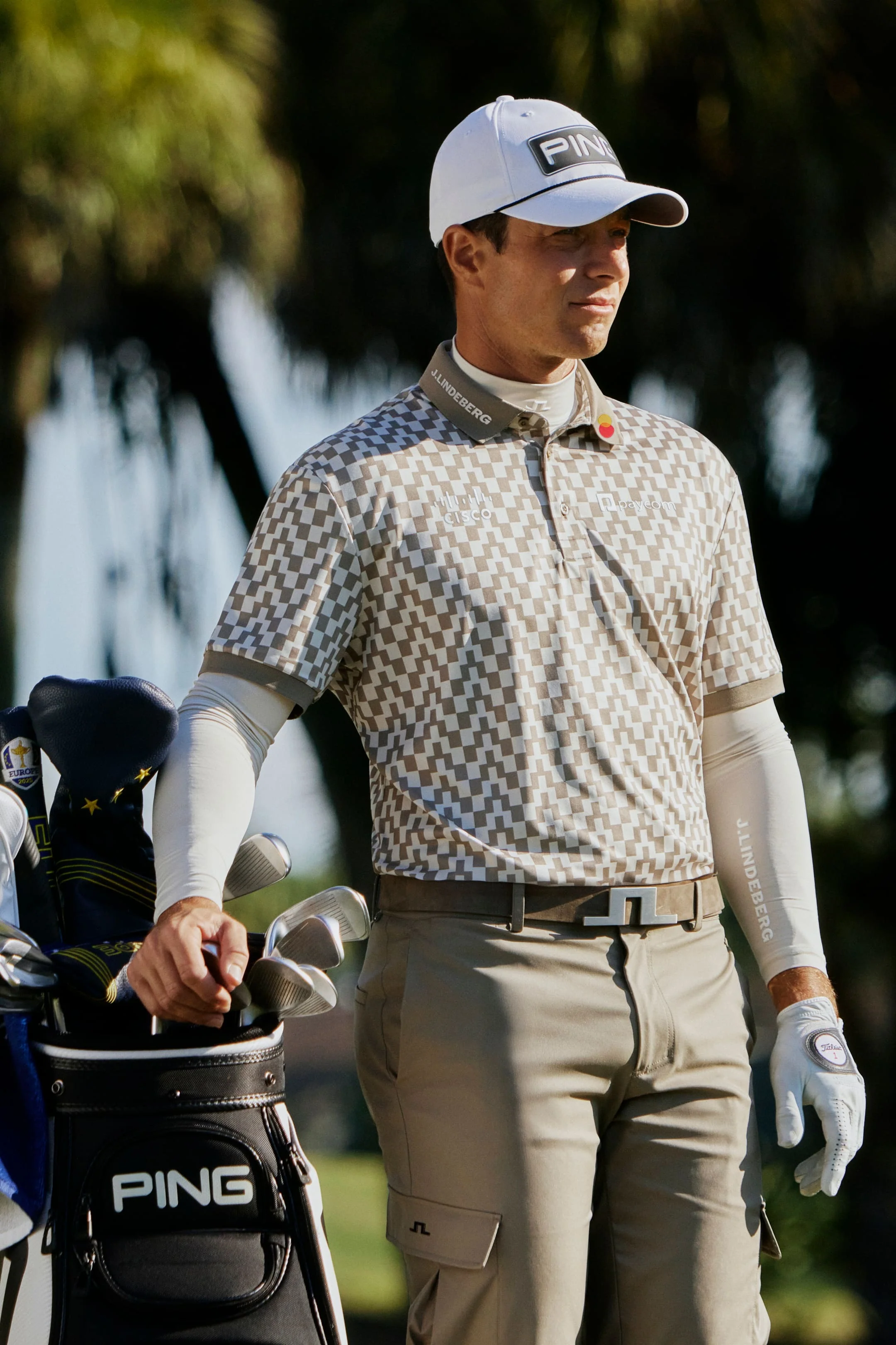 Tour Tech Print Polo / Bridge Stack Brindle M - Image 6
