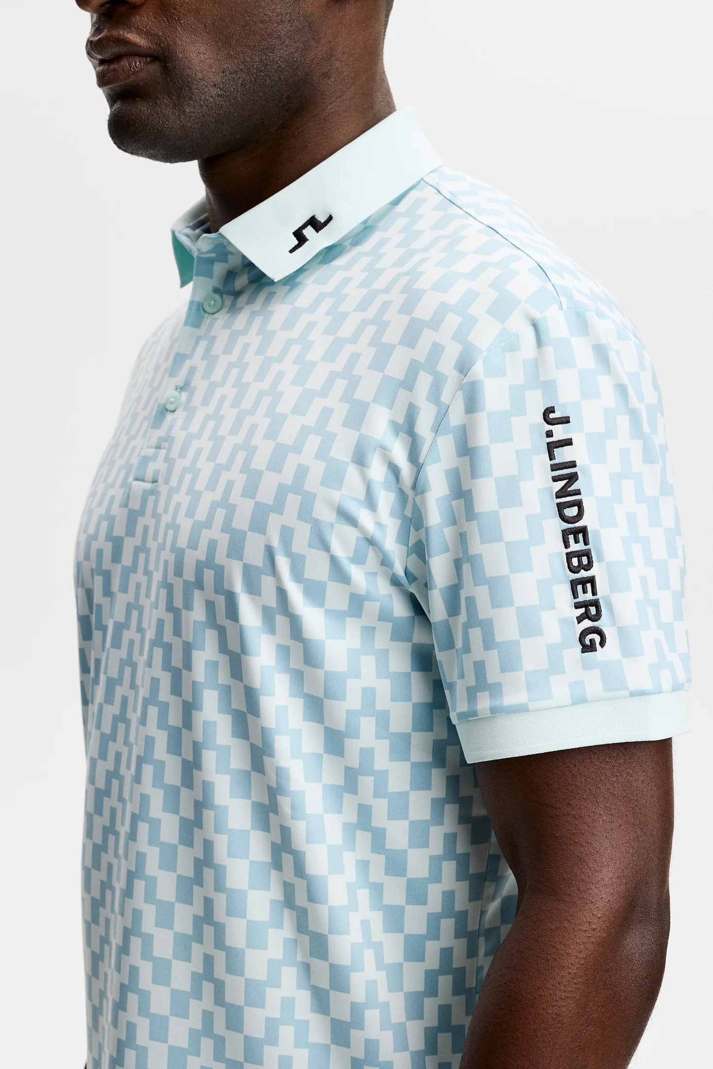 Tour Tech Print Polo / Bridge Stack Skylight M - Image 5