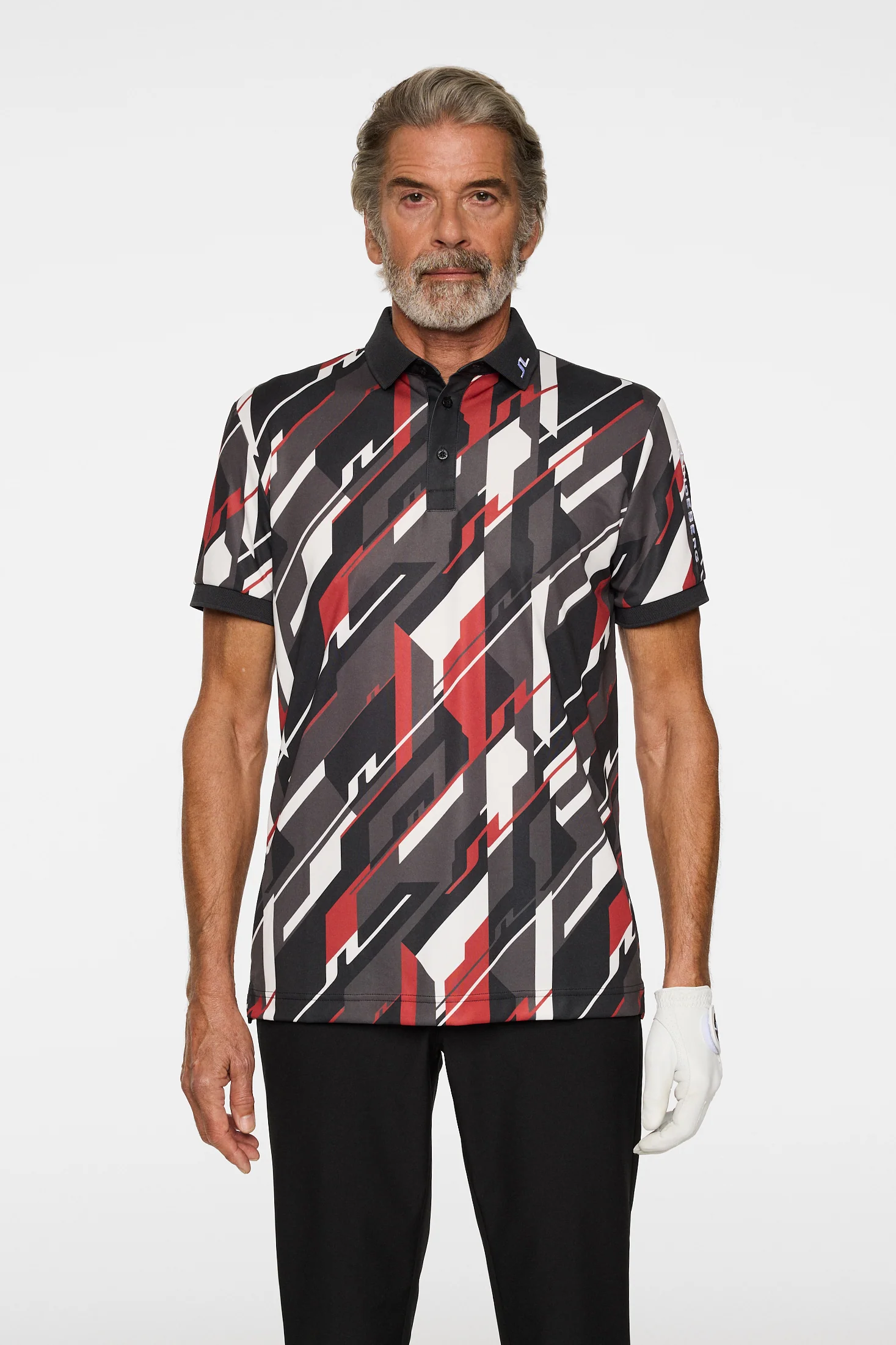 Tour Tech Print Polo / GEO 1 - JL BLACK - Image 2