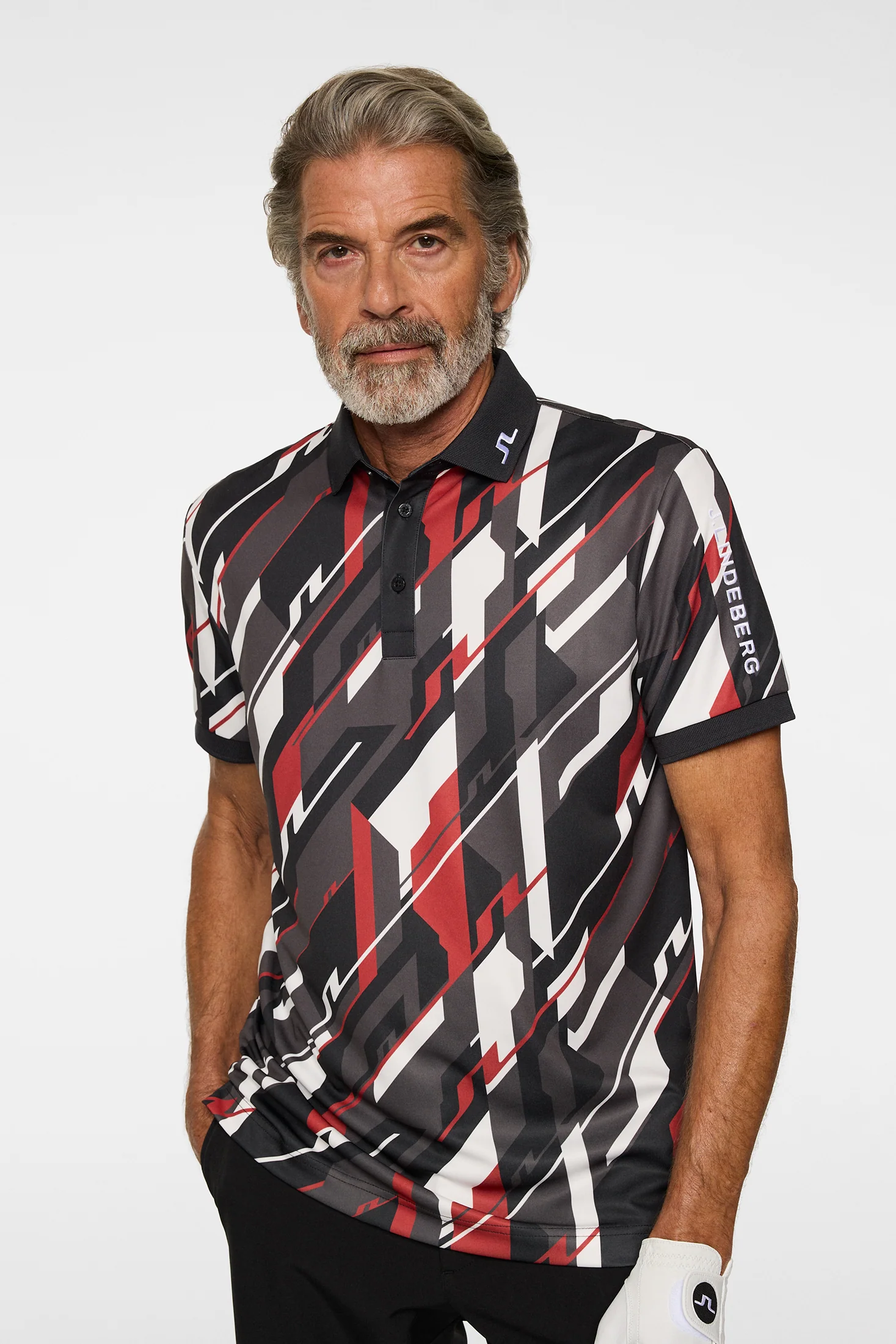 Tour Tech Print Polo / GEO 1 - JL BLACK - Image 5