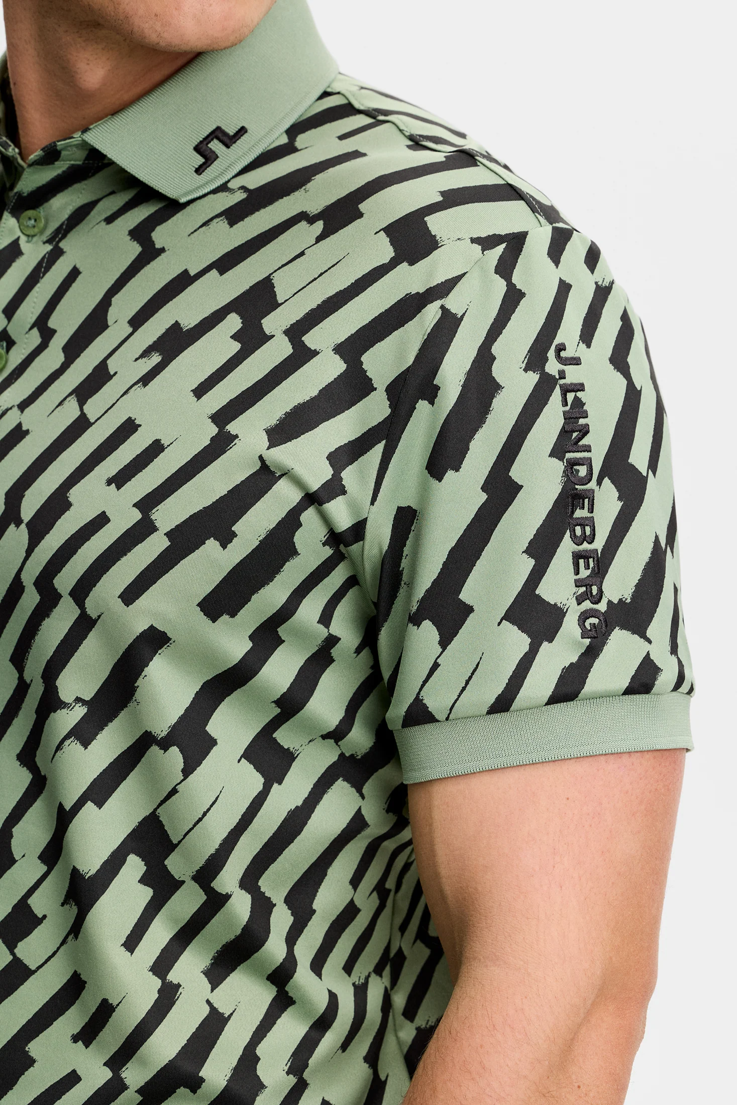Tour Tech Print Polo / Oak Green M - Image 5