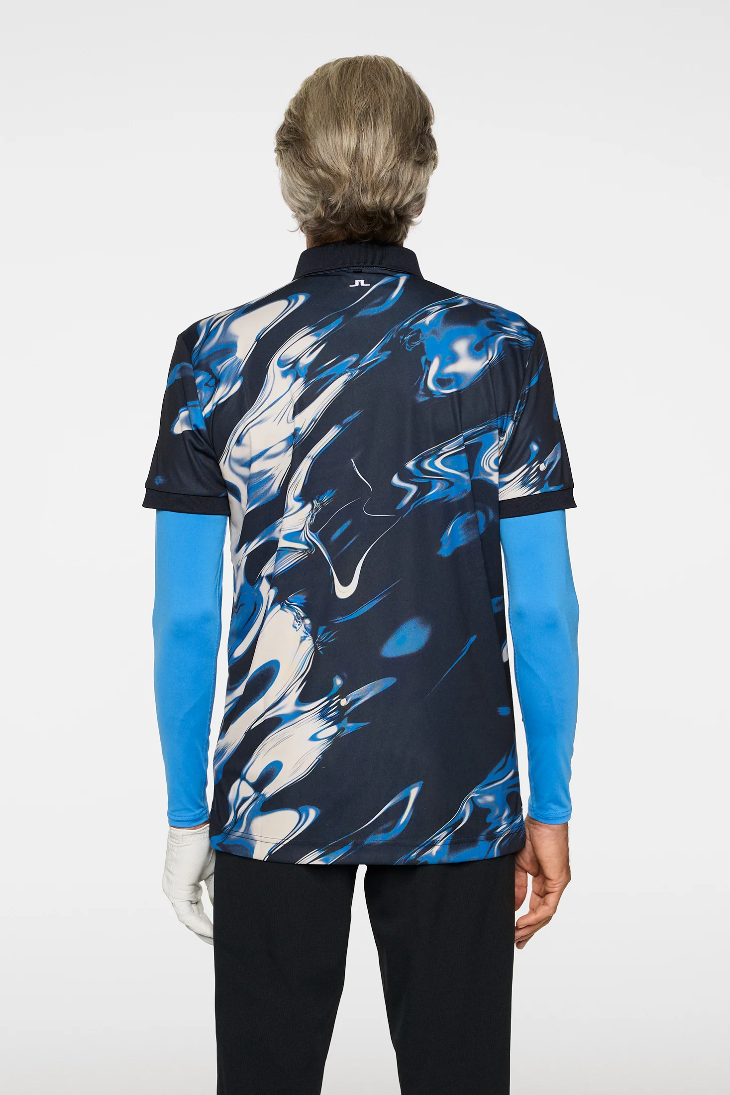 Tour Tech Print Polo / ORGANIC 5- BLUE - Image 3