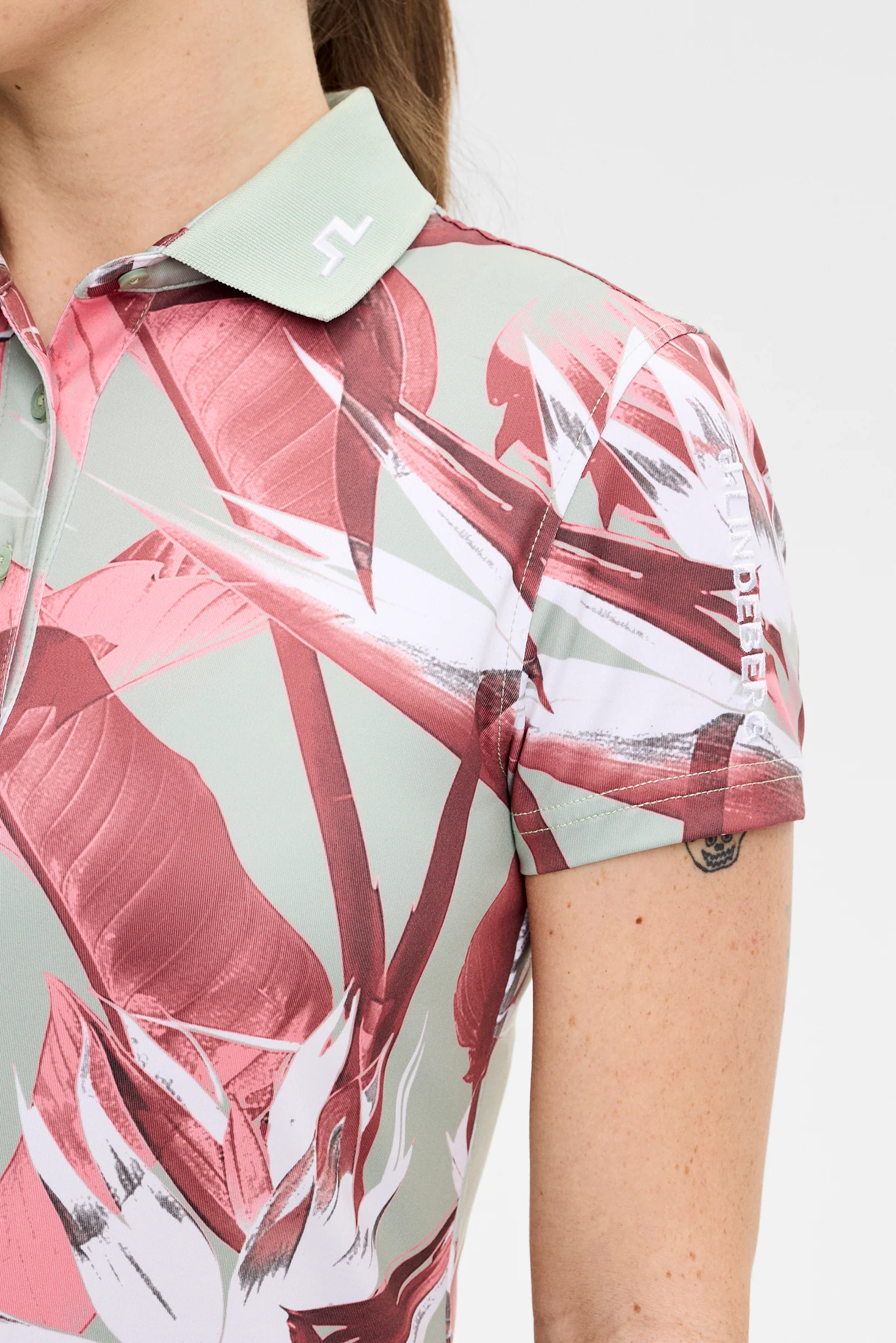 Tour Tech Print Polo / Paradise Jadeite M - Image 5