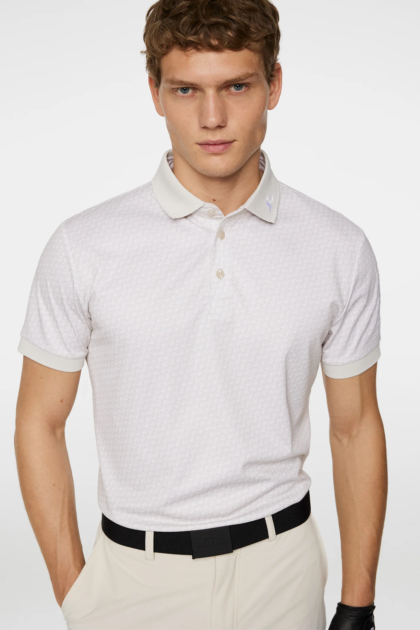 Tour Tech Print Polo / Shadow Bridge Moonbeam S - Image 5