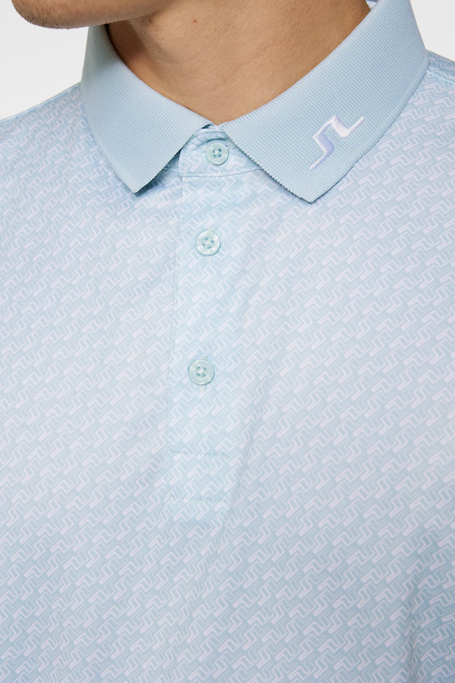 Tour Tech Print Polo / Shadow Bridge Winter Sky S - Image 6