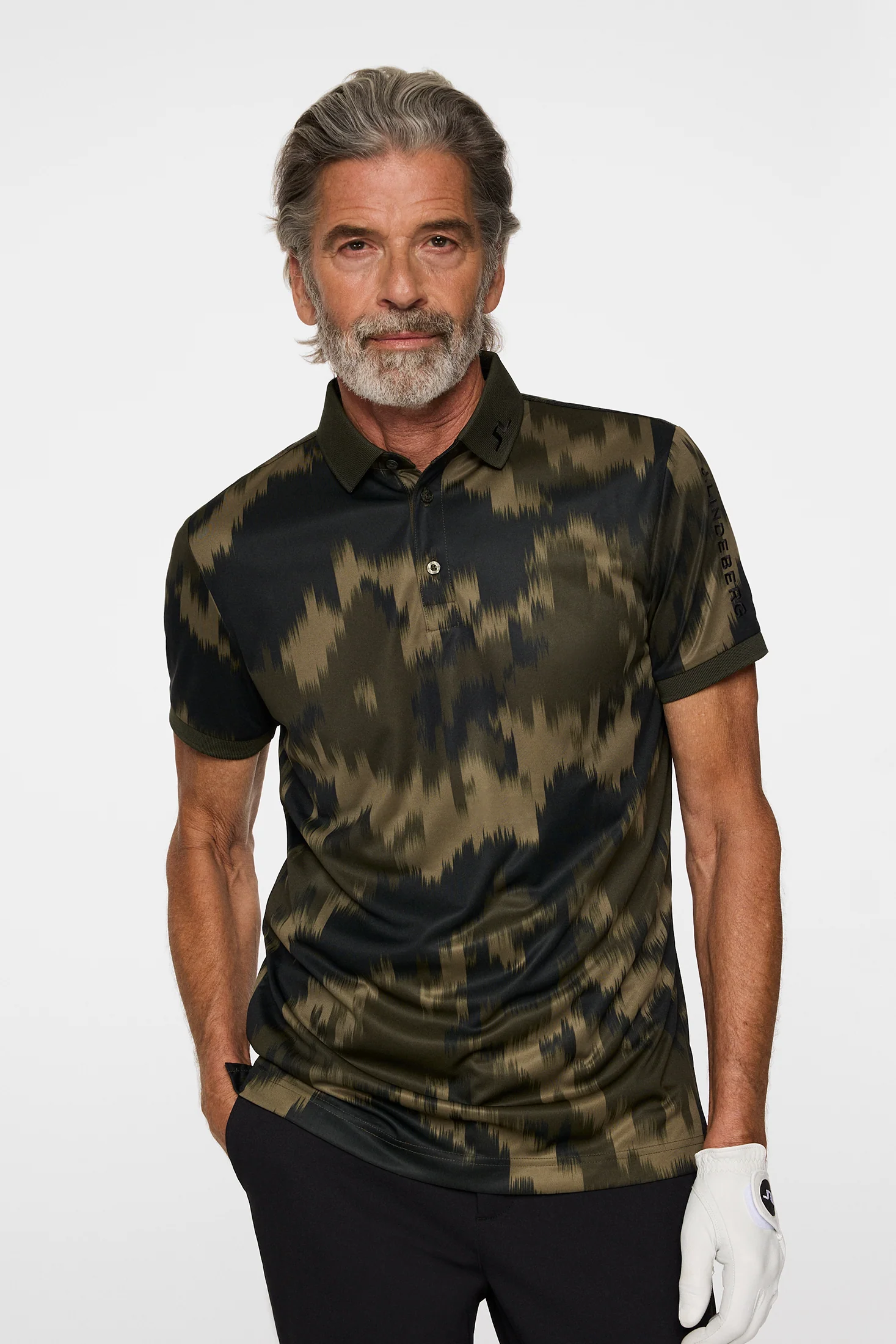 Tour Tech Print Polo / Warp Forest L - Image 5