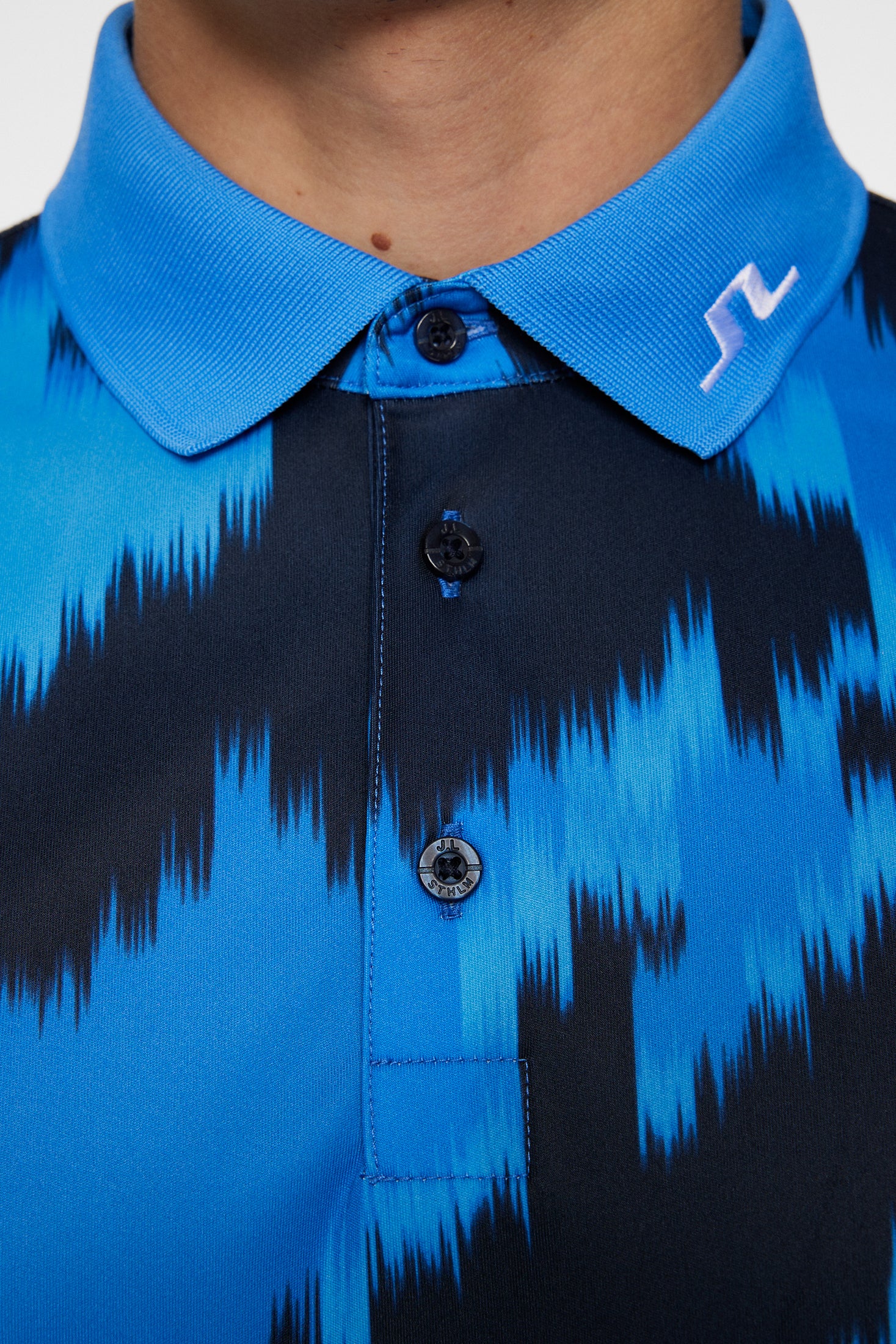 Tour Tech Print Polo / Warp Sonic Blue L - Image 6