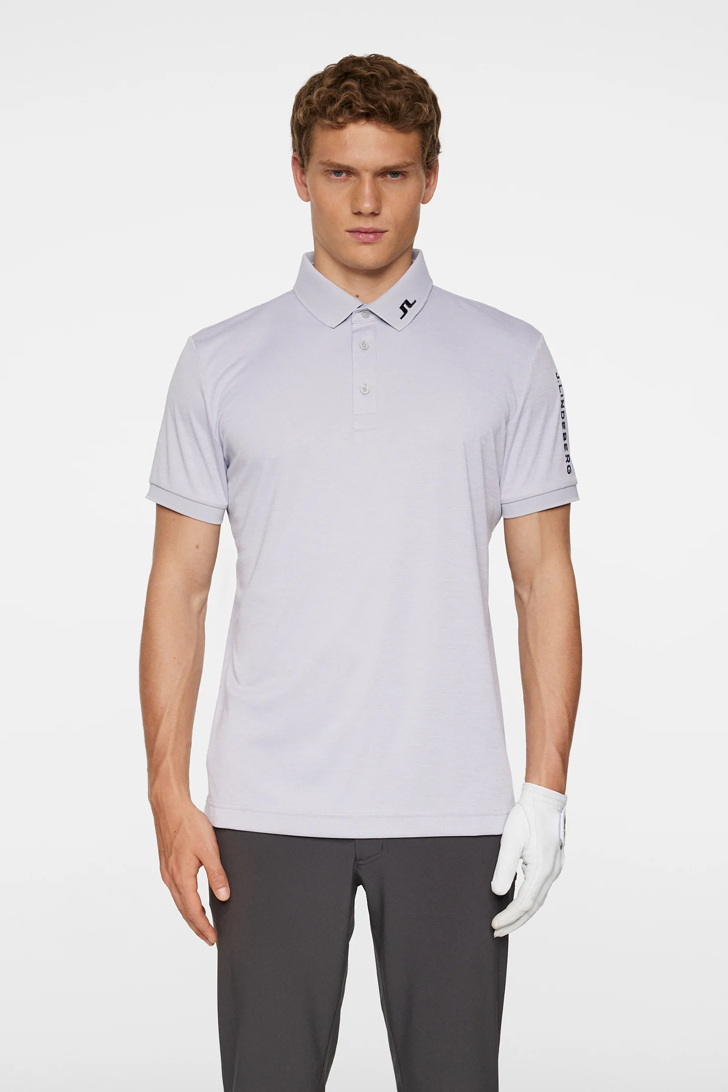 Tour Tech Slim Fit Polo / Light Grey Melange - Image 2