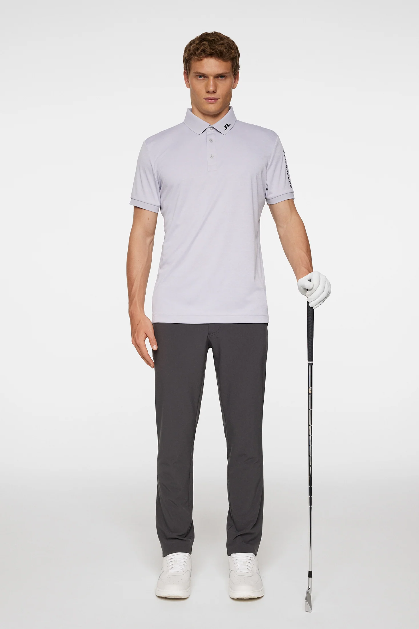Tour Tech Slim Fit Polo / Light Grey Melange - Image 4