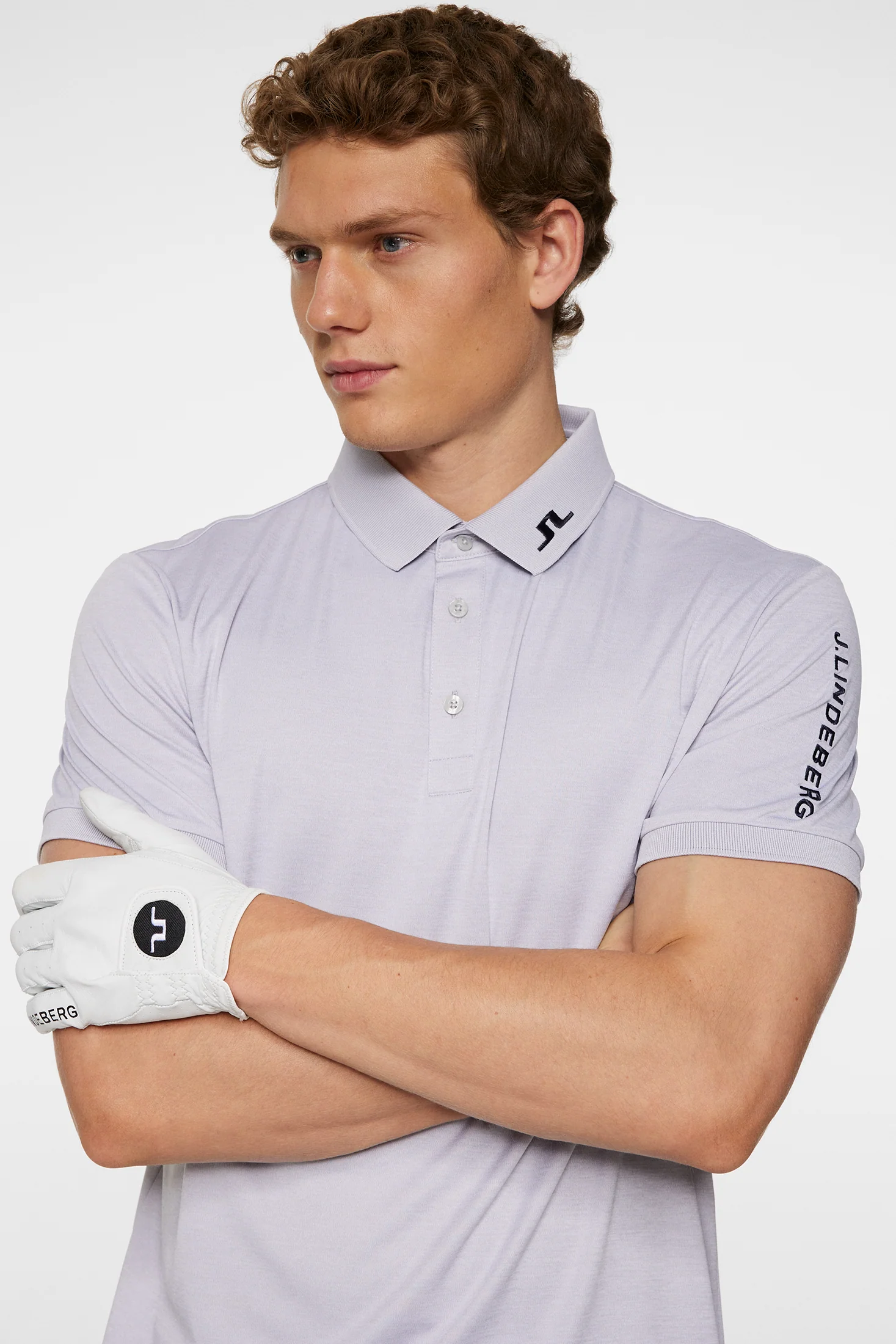 Tour Tech Slim Fit Polo / Light Grey Melange - Image 5