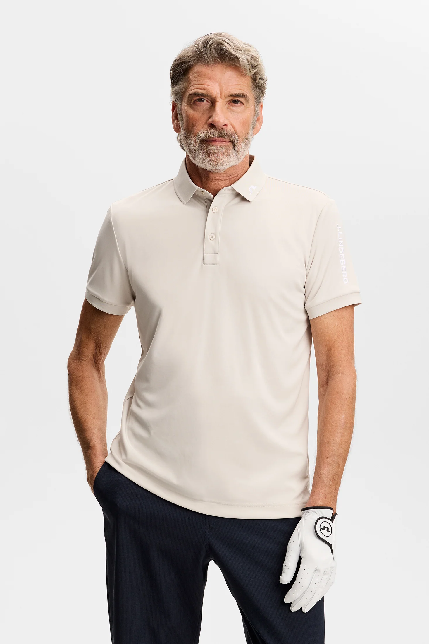 Tour Tech Slim Fit Polo / Moonbeam - Image 2