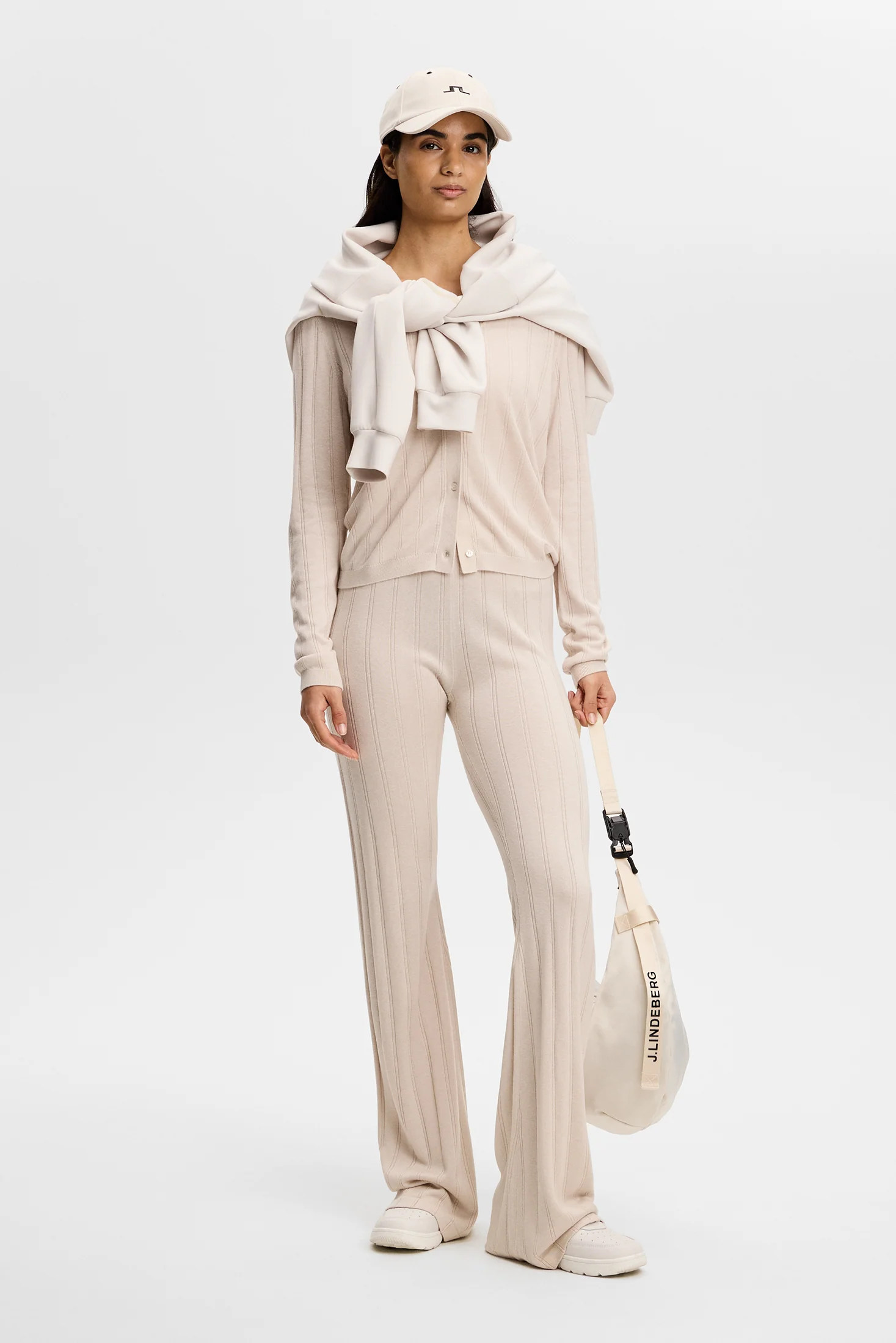 Vanja Wide Rib Cardigan / Moonbeam - Image 4