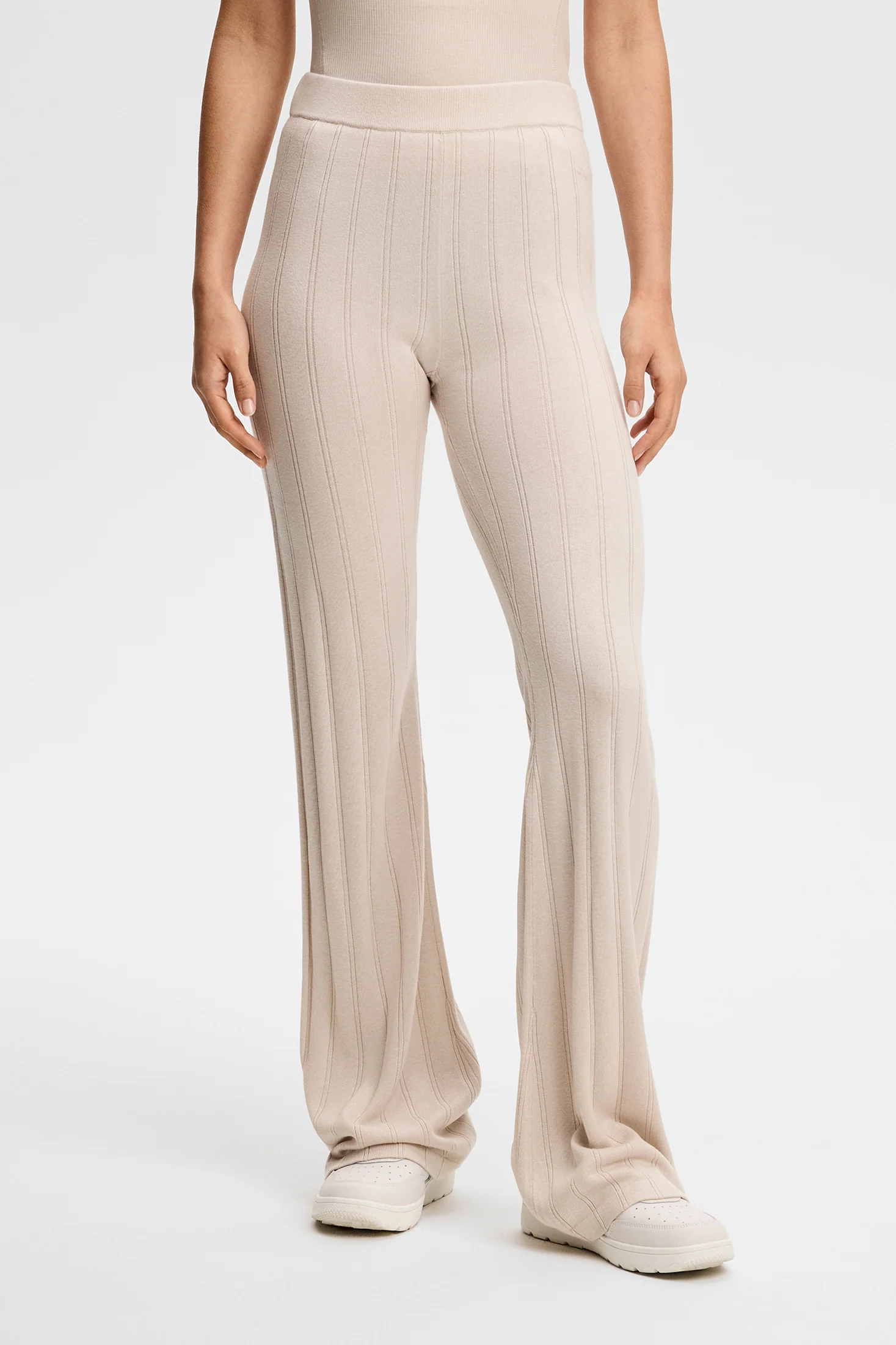 Vera Wide Rib Knit Pants / Moonbeam - Image 2