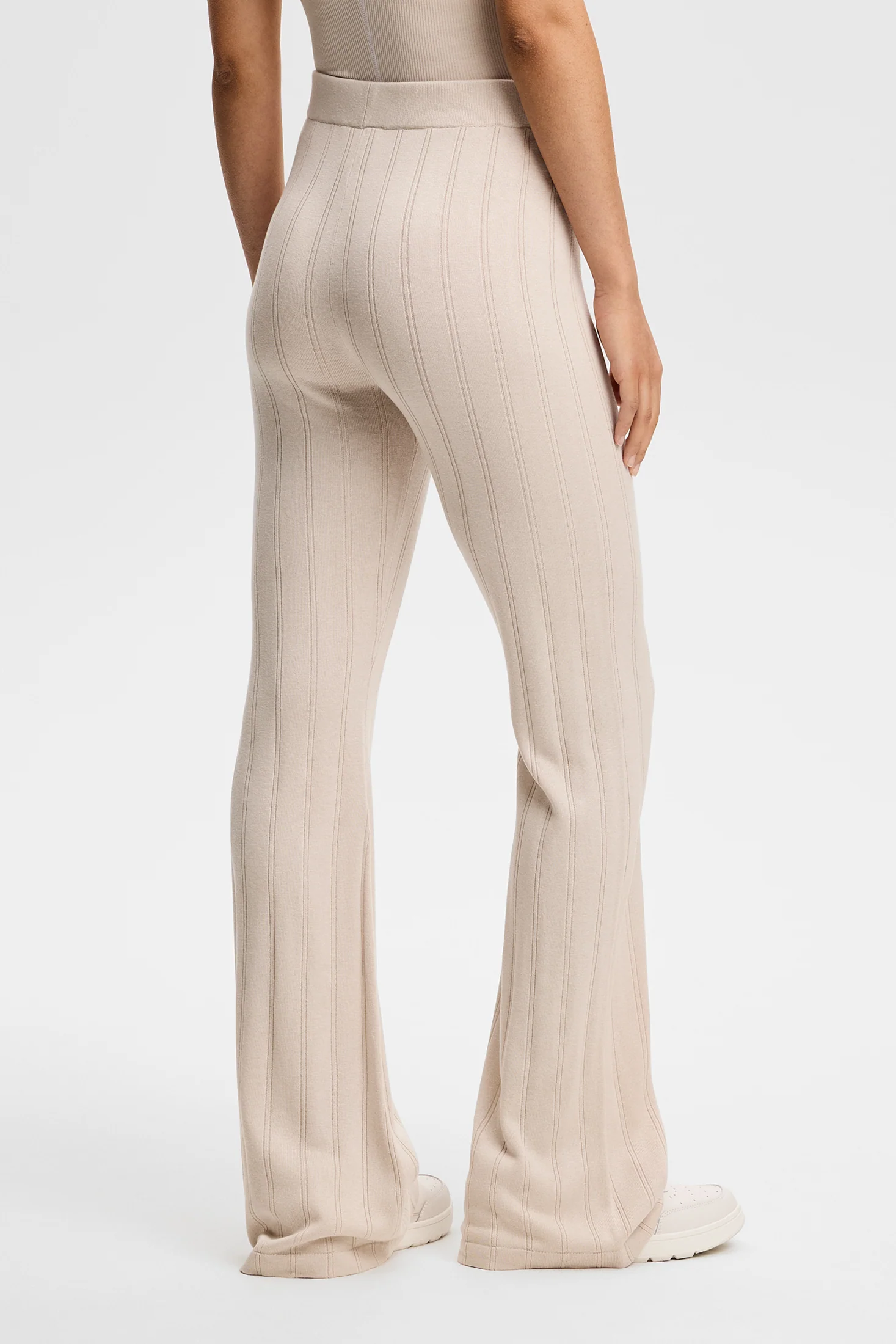 Vera Wide Rib Knit Pants / Moonbeam - Image 3
