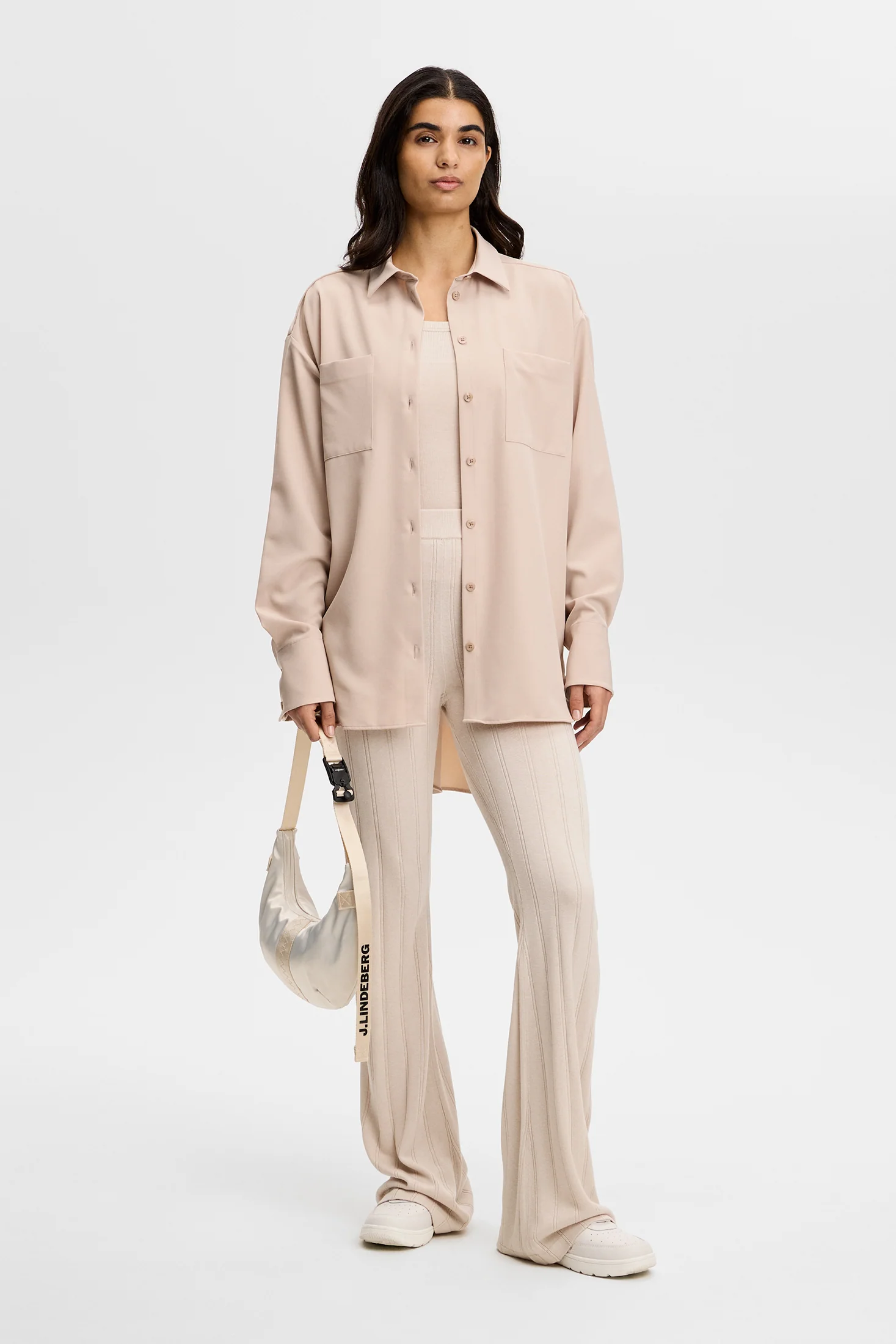 Vera Wide Rib Knit Pants / Moonbeam - Image 4
