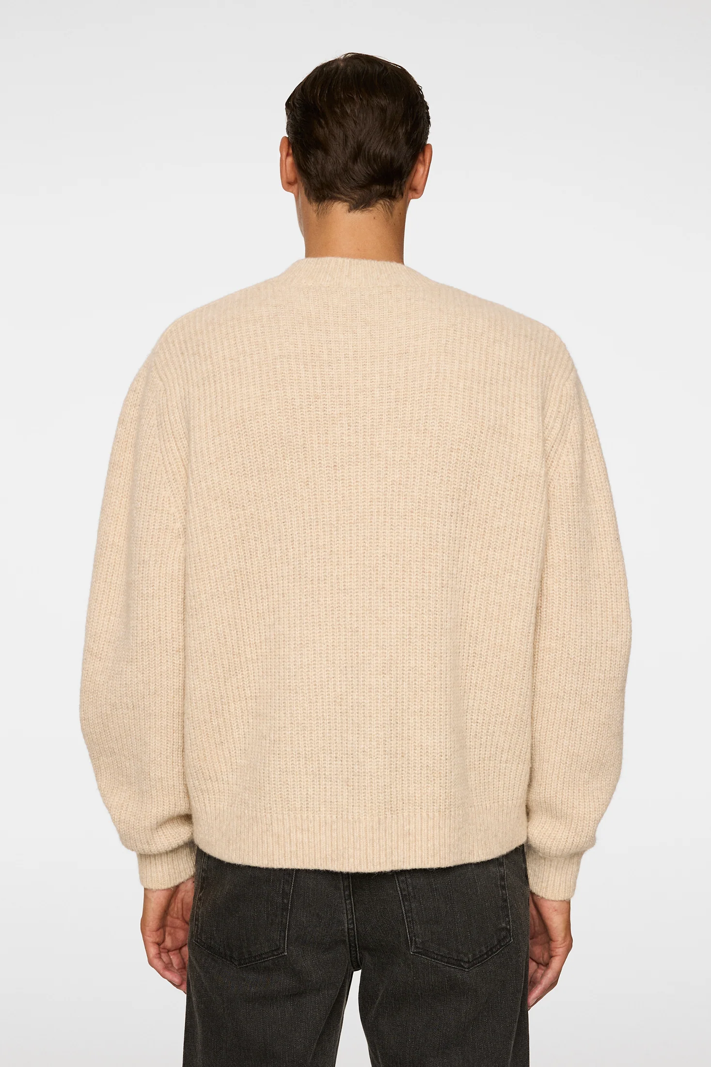 Vitor V-neck Heavy Knit / Moonbeam Melange - Image 3