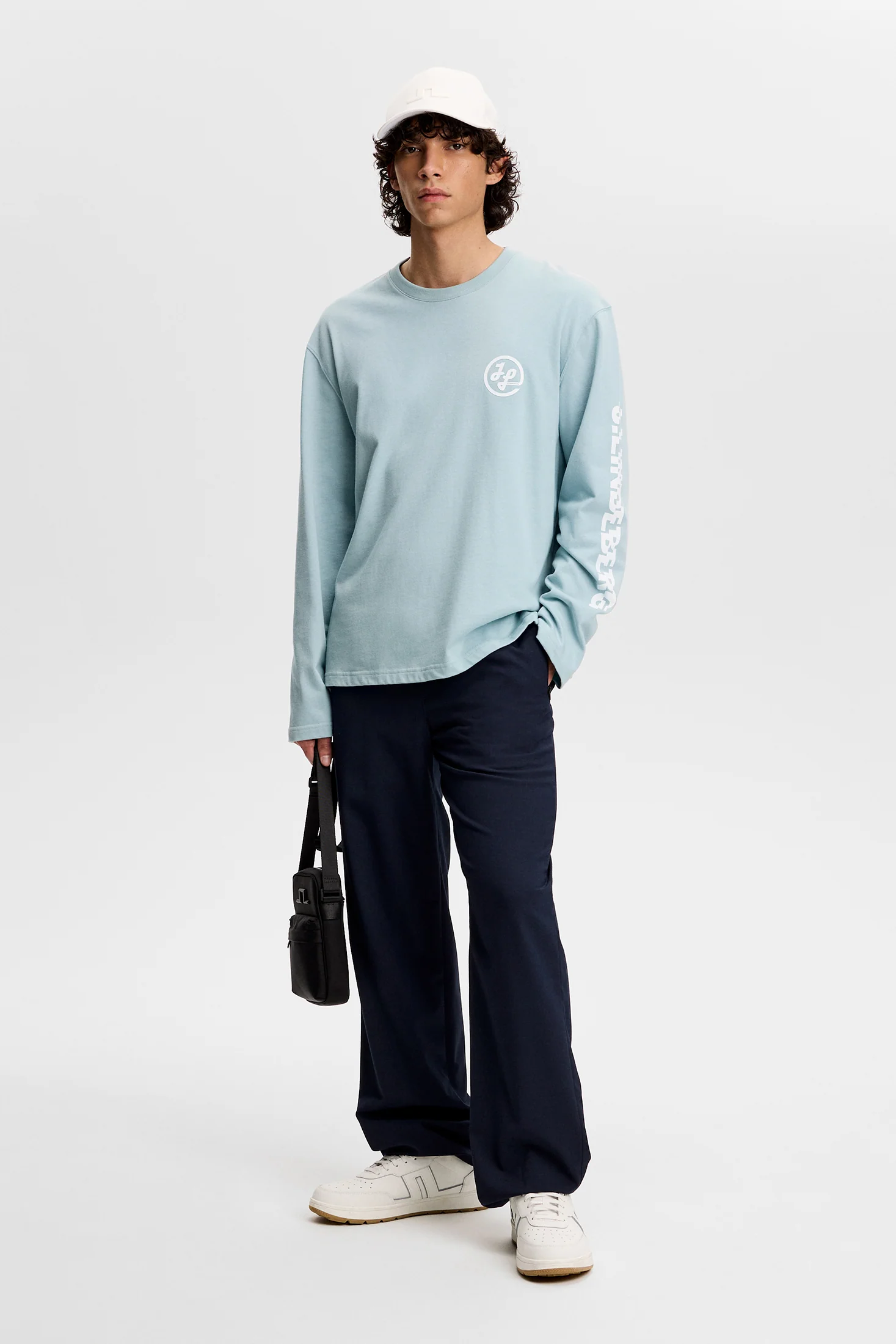 Walsh LS Print T-shirt / Forget-Me-Not - Image 5