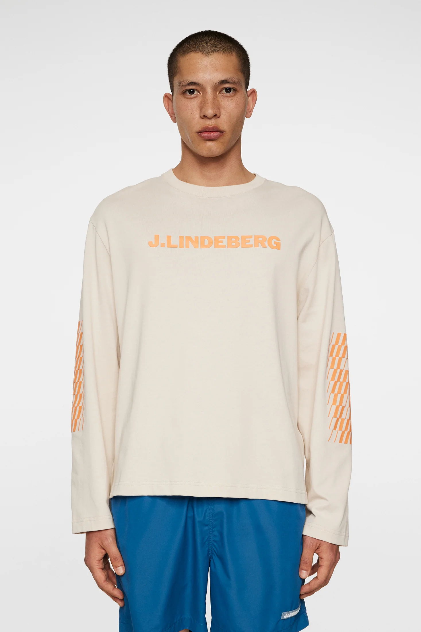 Walsh LS Print T-shirt / Moonbeam - Image 3