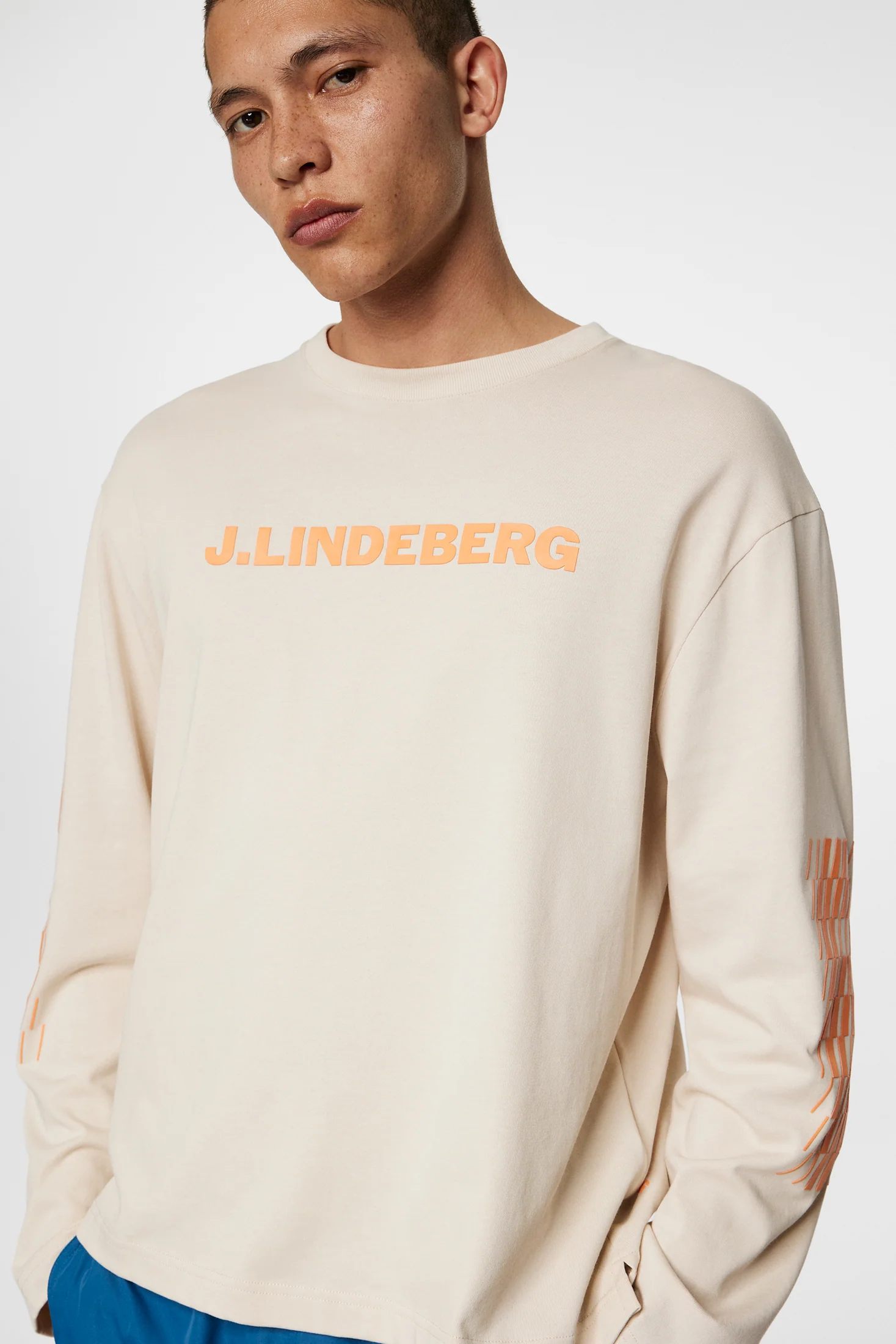 Walsh LS Print T-shirt / Moonbeam - Image 6