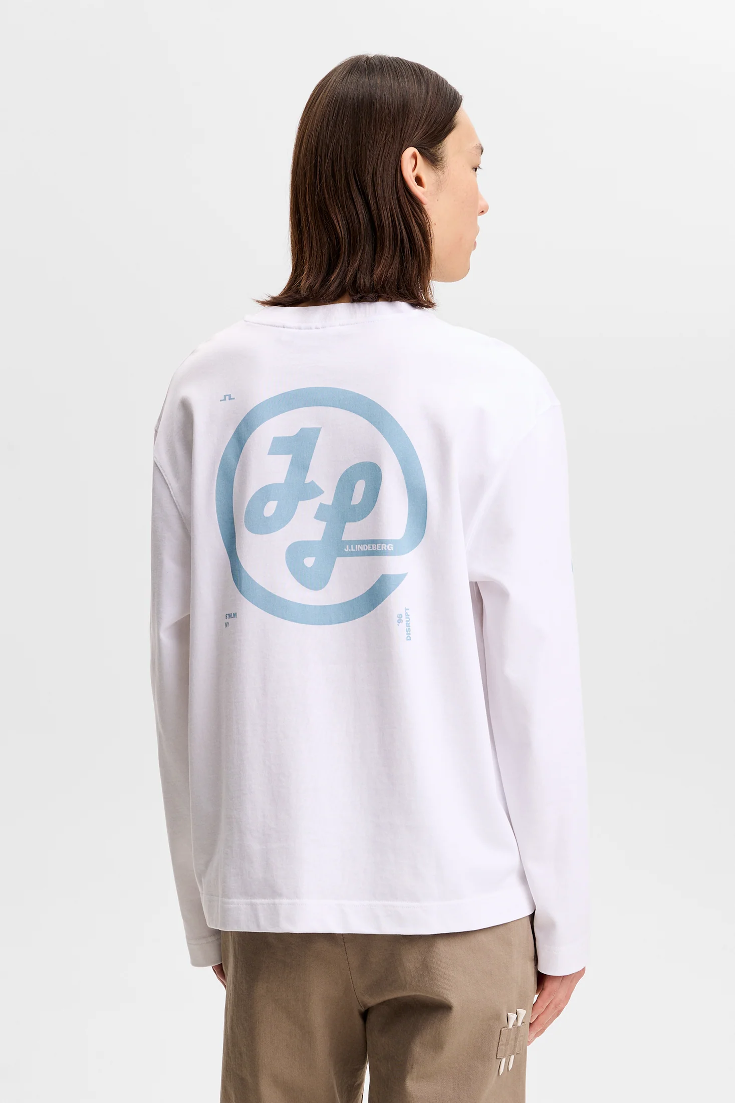 Walsh LS Print T-shirt / White - Image 4