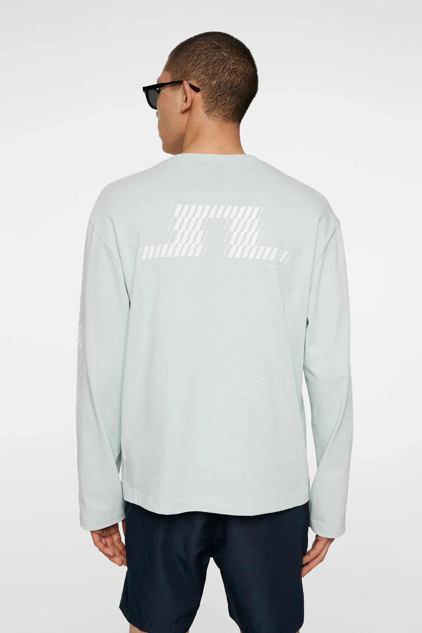 Walsh LS Print T-shirt / Winter Sky - Image 4