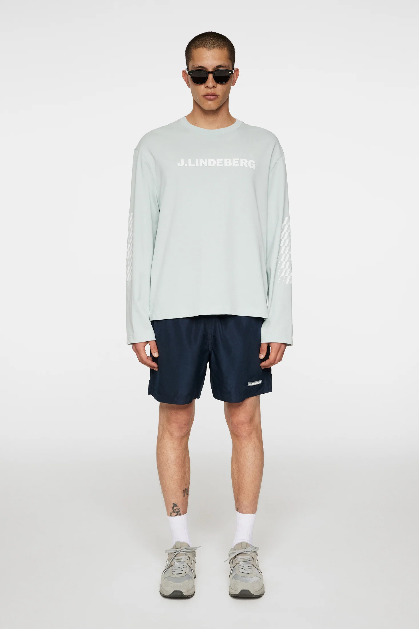 Walsh LS Print T-shirt / Winter Sky - Image 5