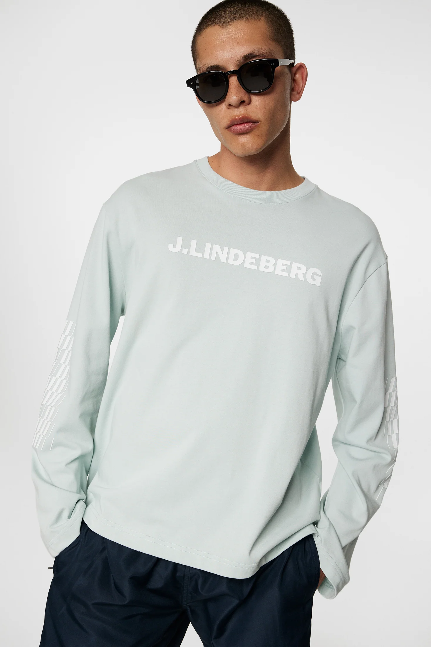 Walsh LS Print T-shirt / Winter Sky - Image 6