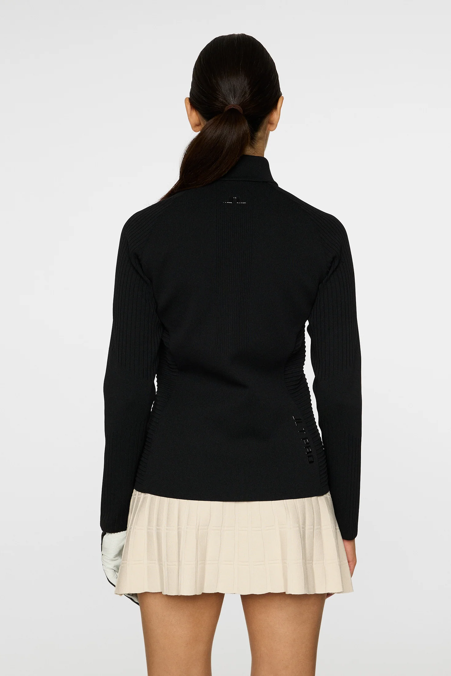 Wendy Tech Knit Zip Sweater / Black - Image 4