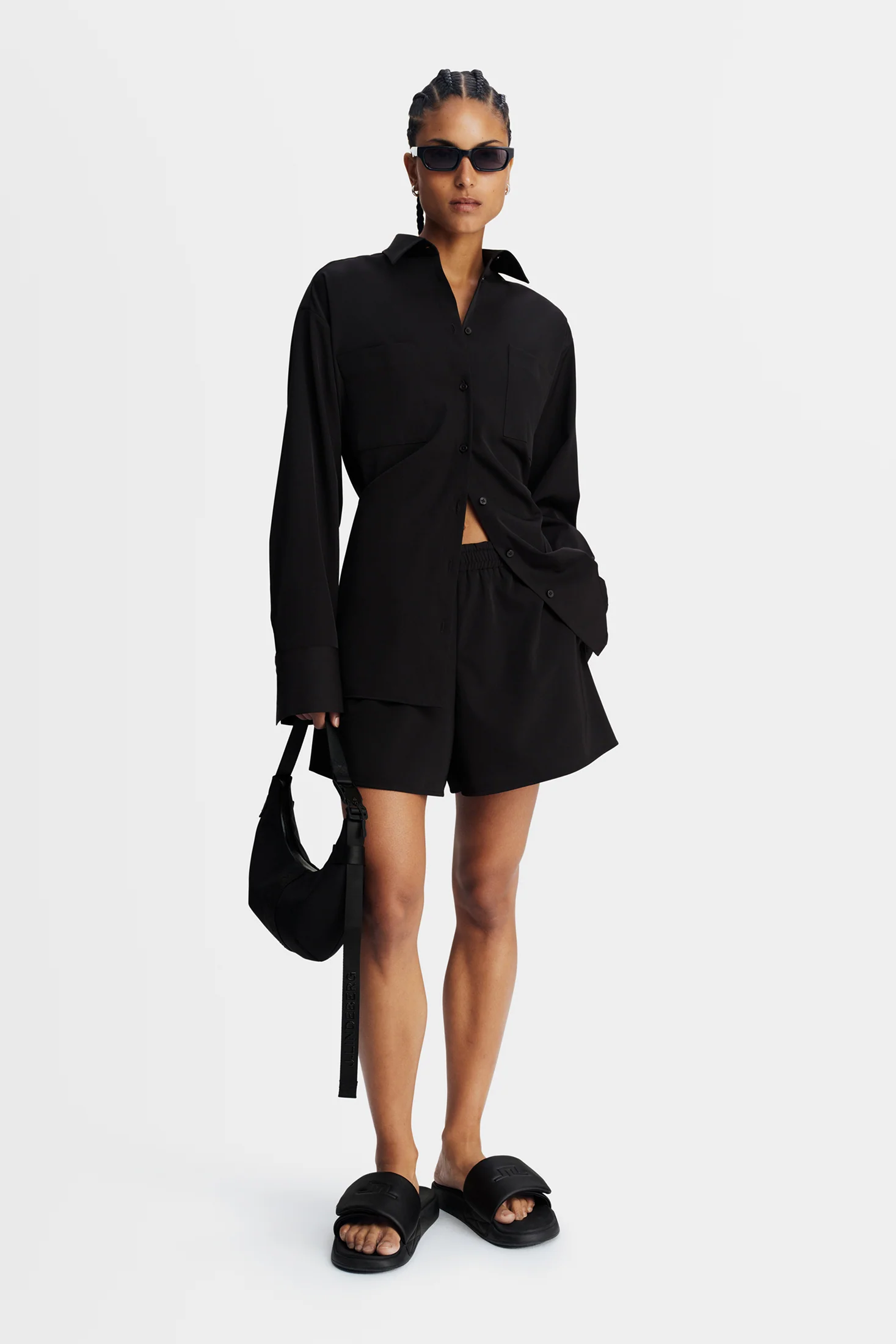 Willow Tech Drape Shirt / Black - Image 5