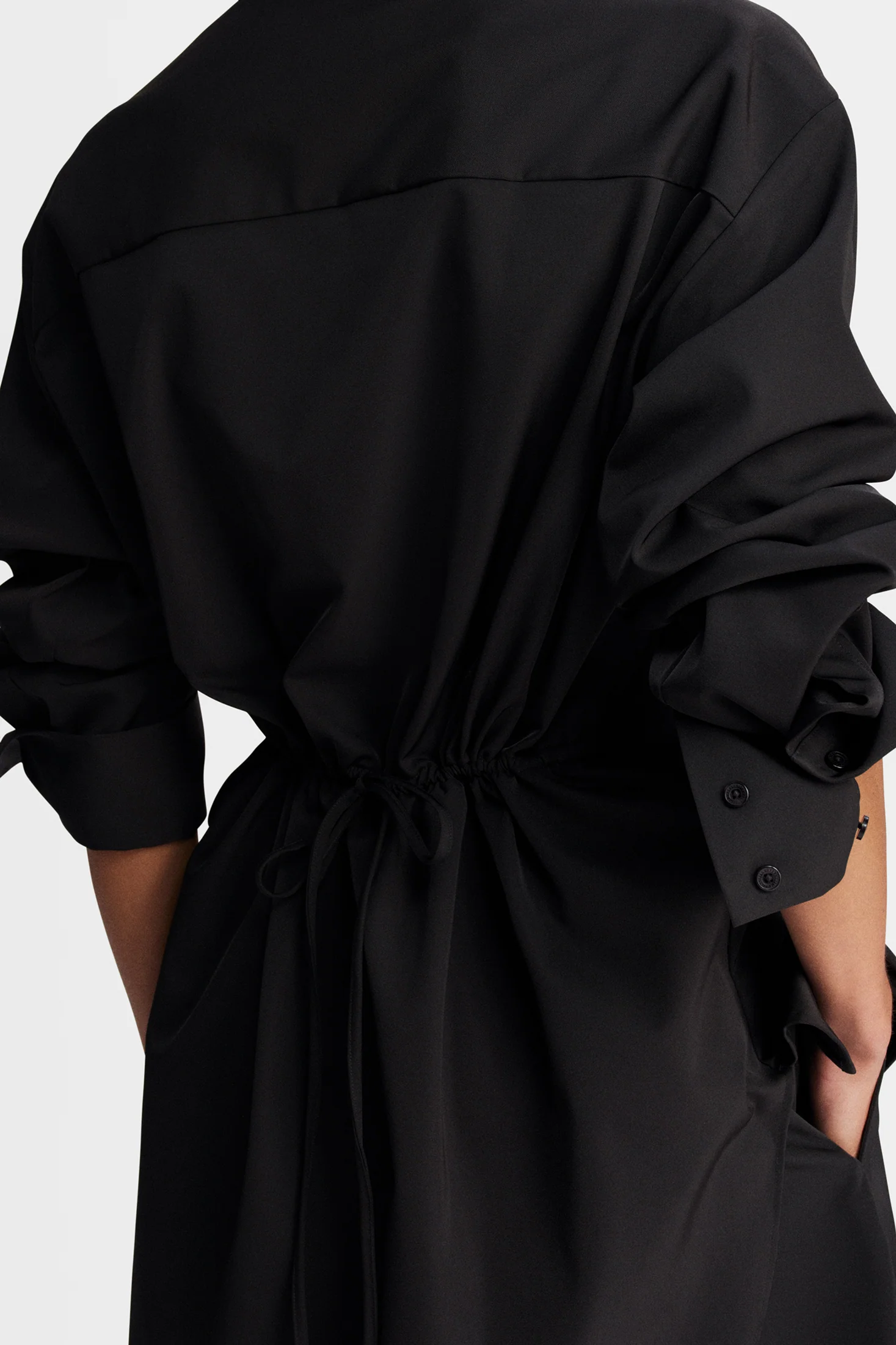 Willow Tech Drape Shirt / Black - Image 6