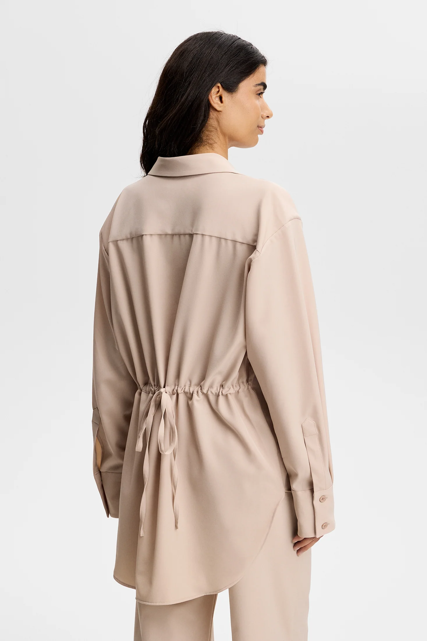 Willow Tech Drape Shirt / Moonbeam - Image 4