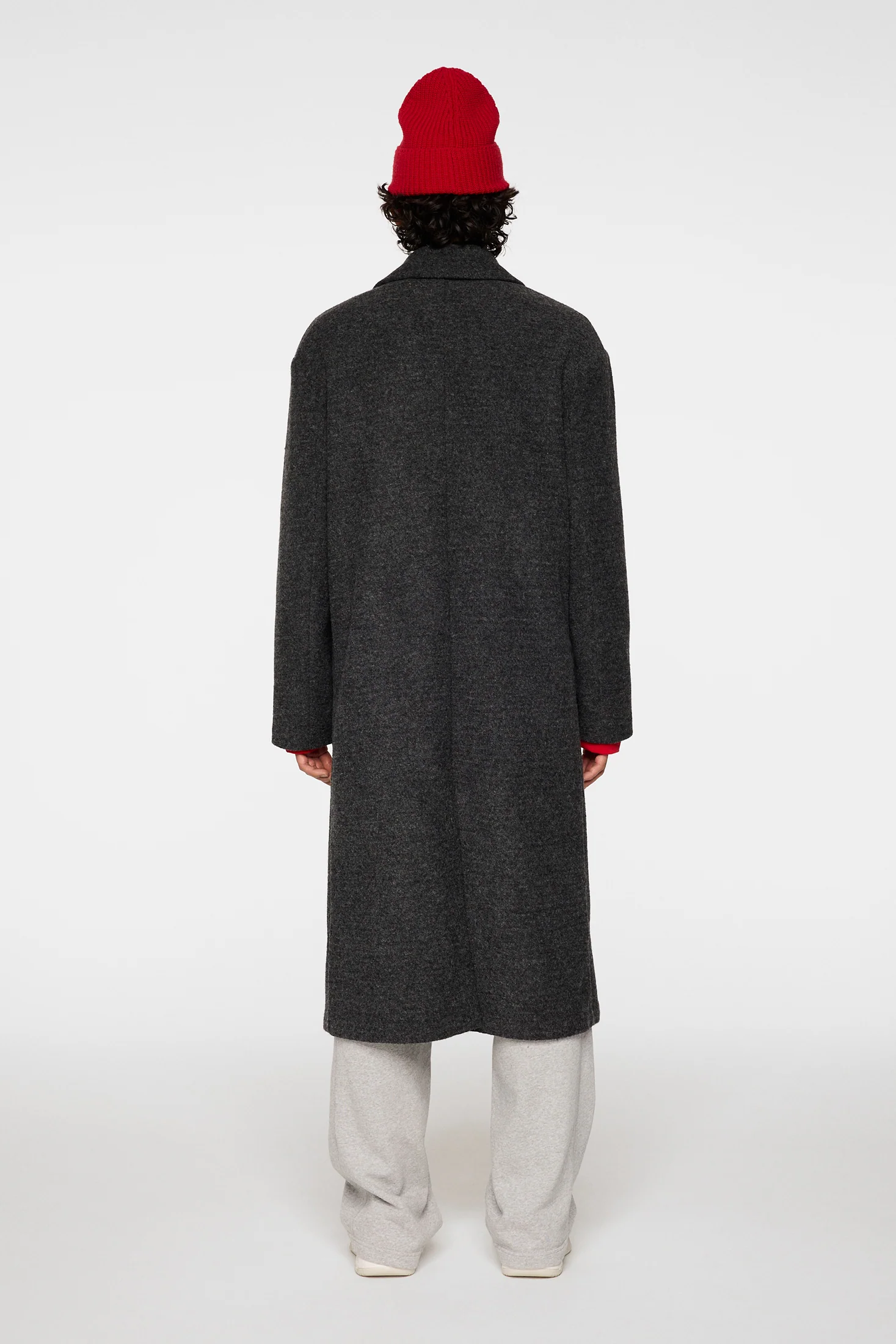 Willy Bonded Wool Coat / Dark Grey Melange - Image 3